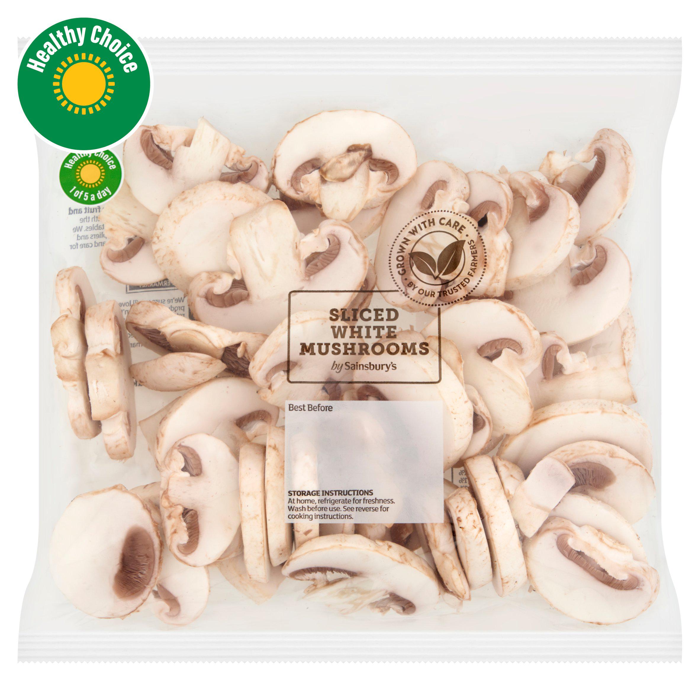 Sainsbury's Sliced White Mushrooms 250g