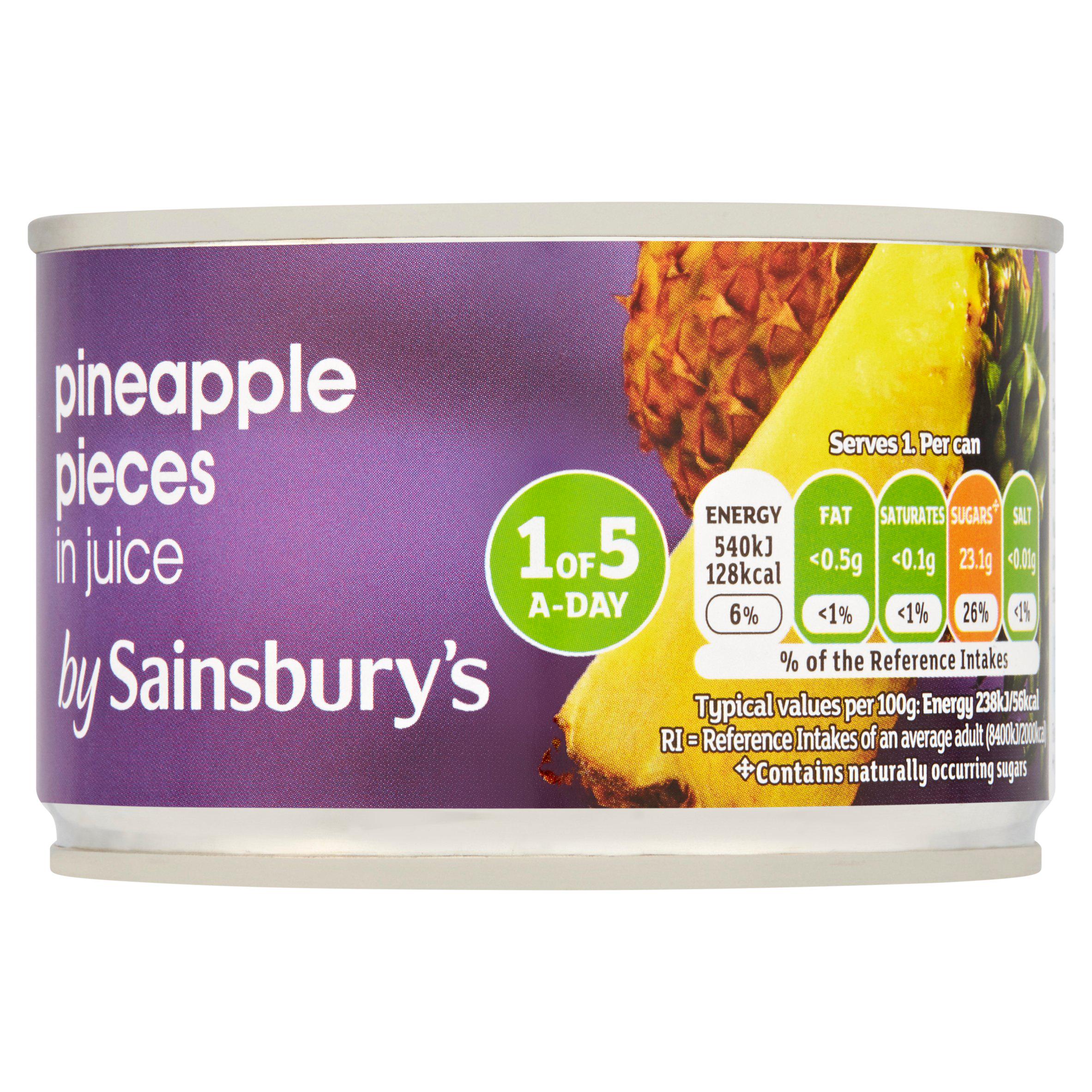 Sainsbury's Pineapple Pieces in Juice 227g