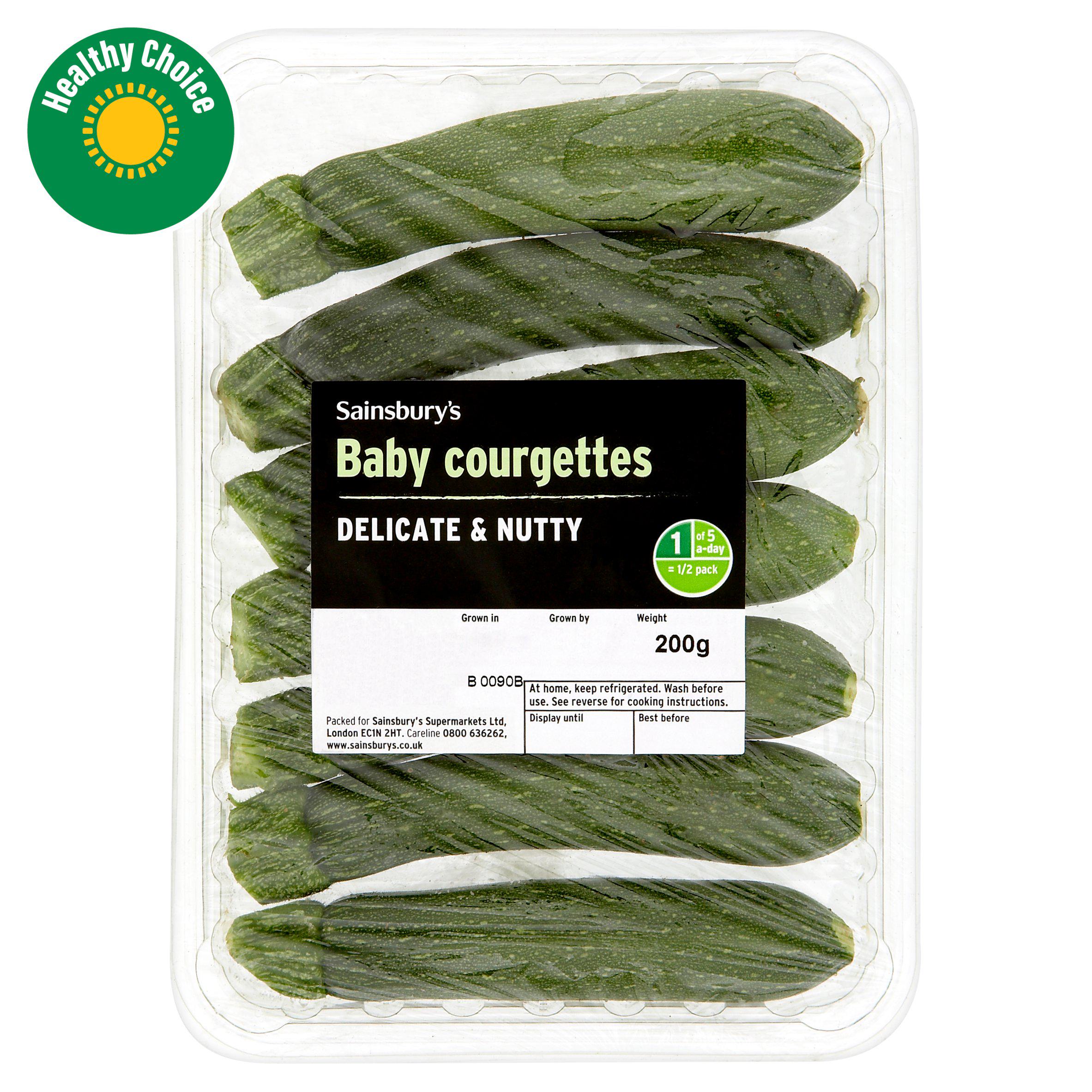 Sainsbury's Baby Courgettes 200g