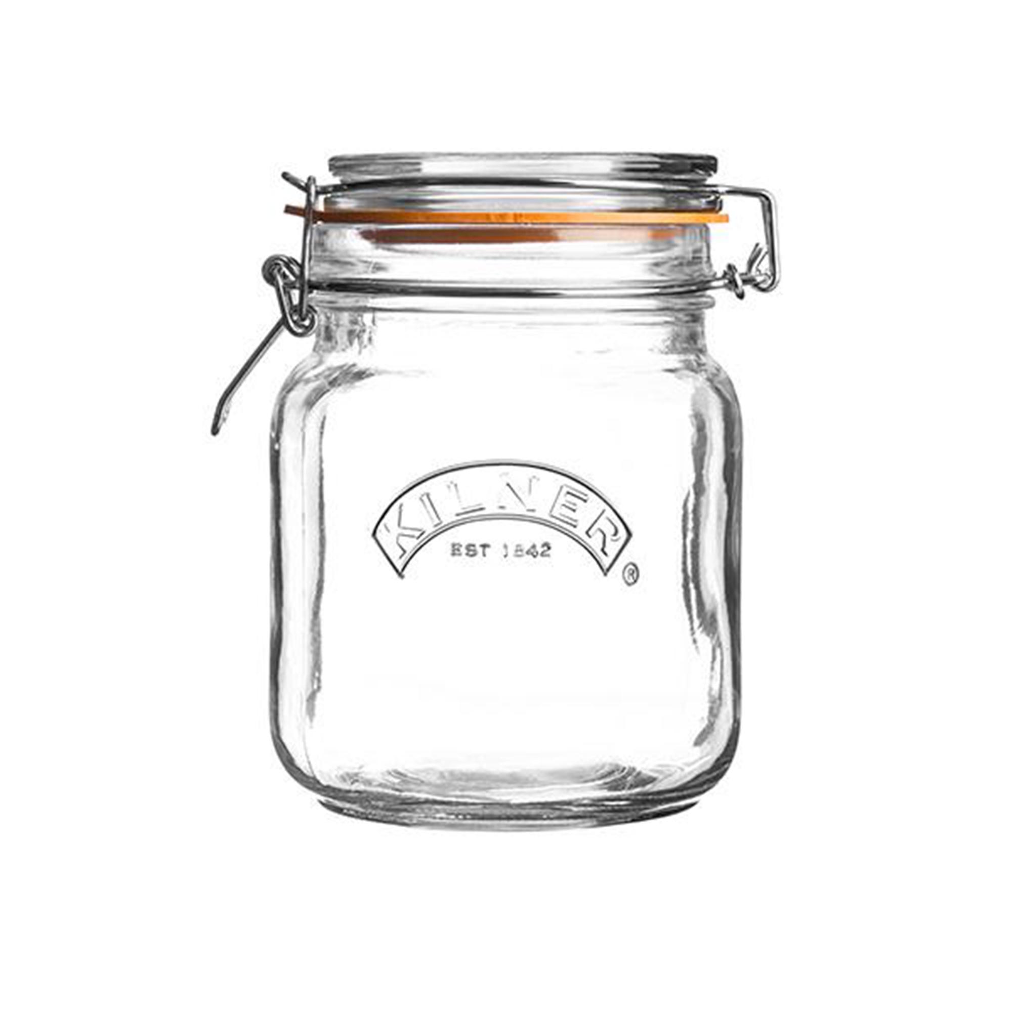 Kilner Klip Top Square Jar 1L