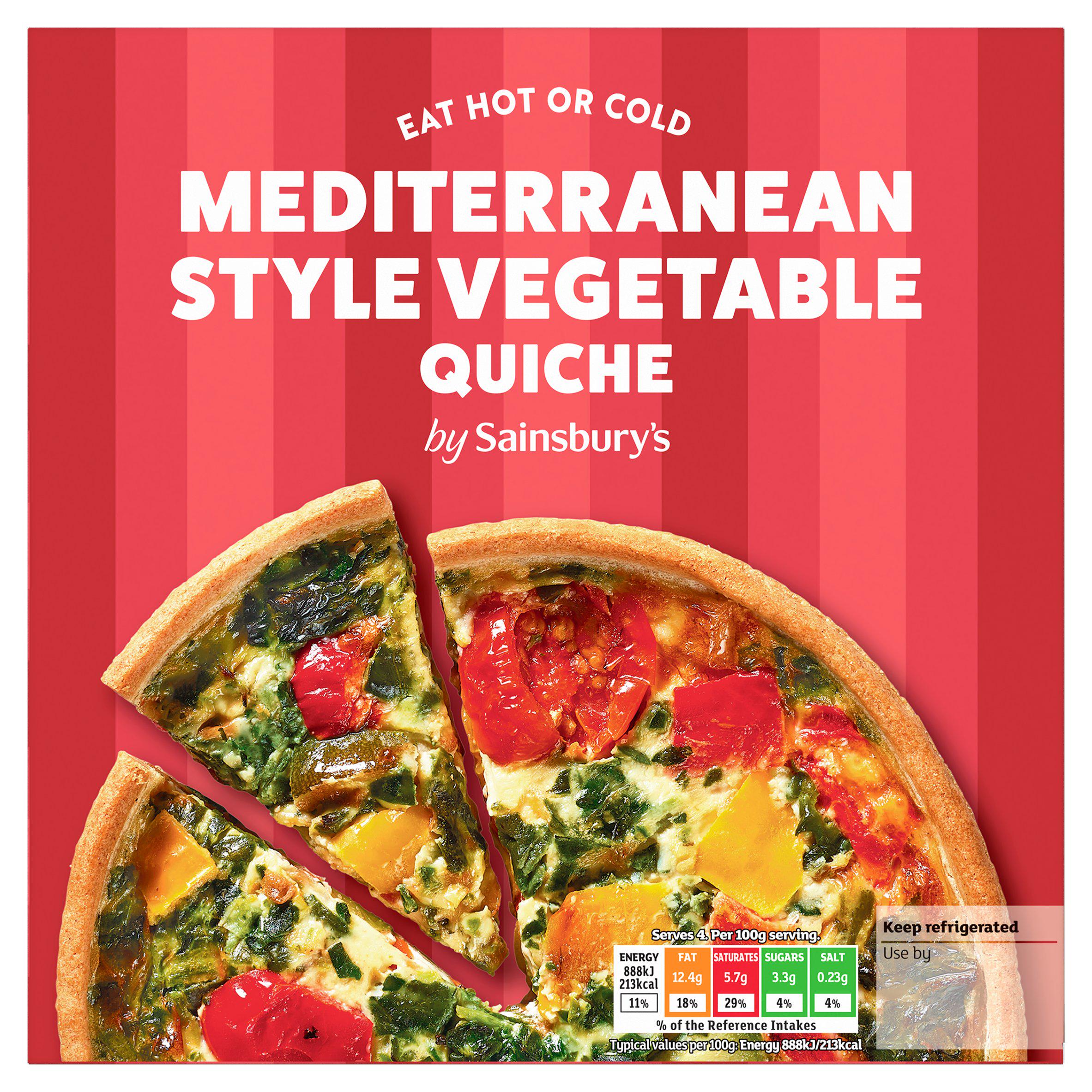 Sainsbury's Mediterranean Style Vegetable Quiche 400g