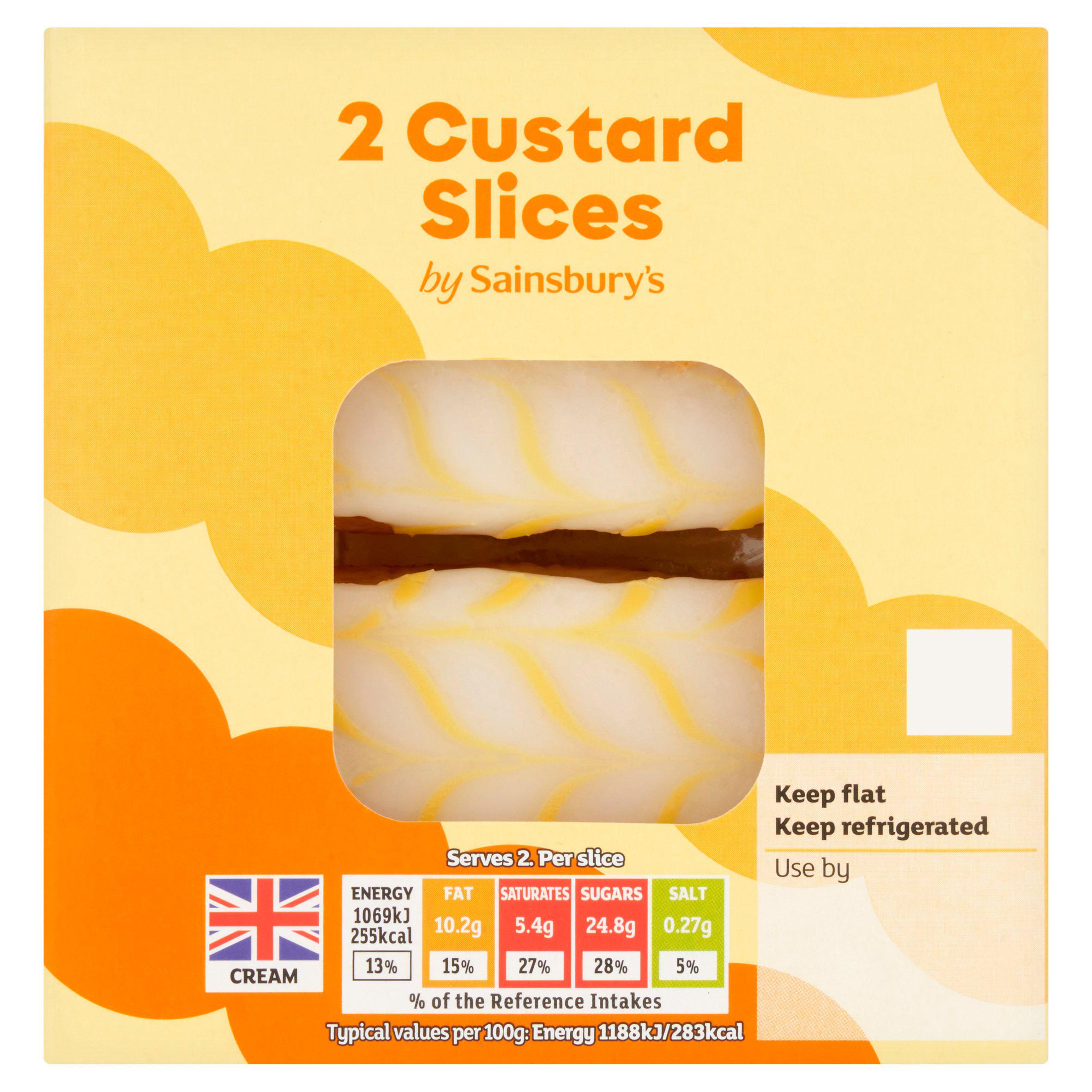 Sainsbury's Fresh Custard Slices x2 180g