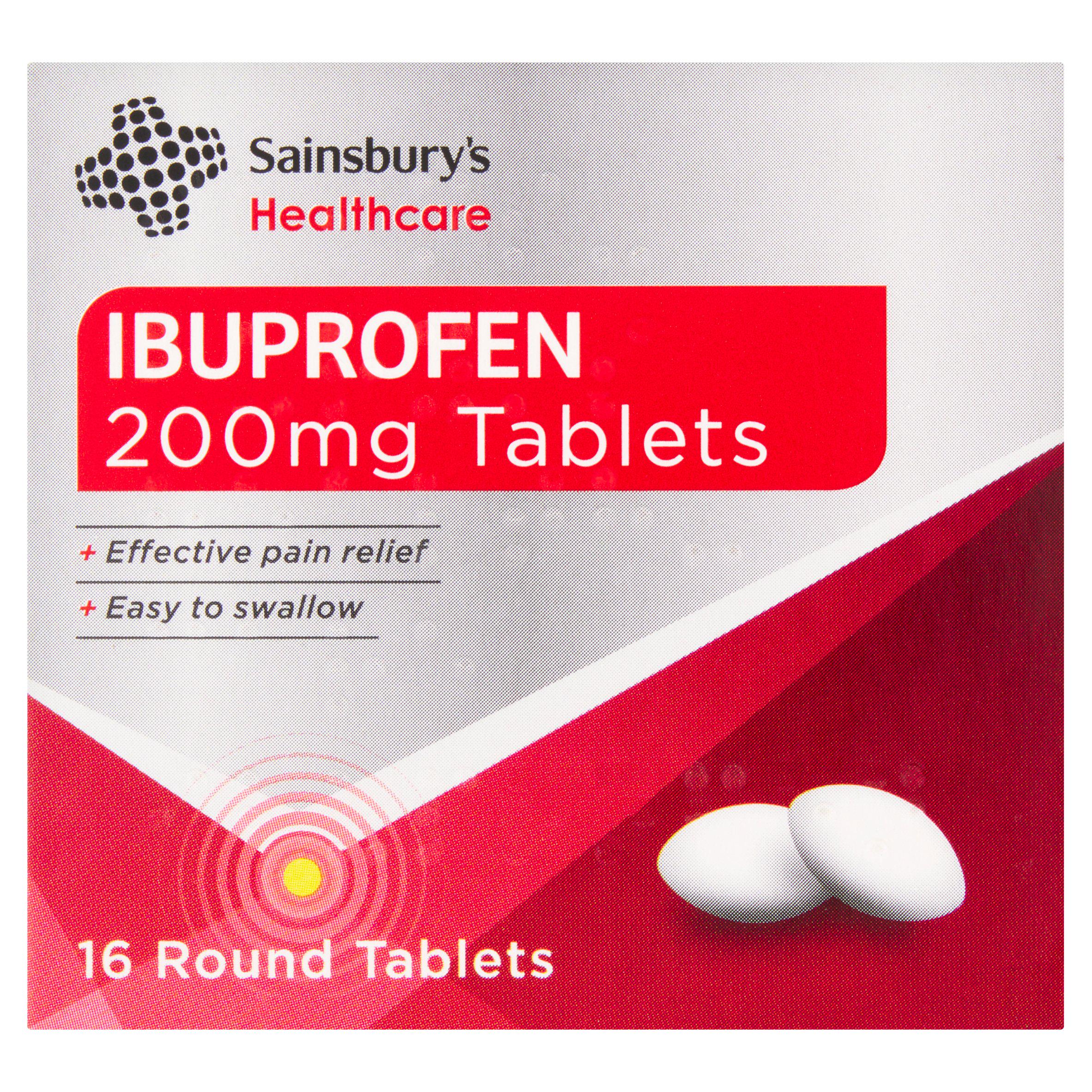 Sainsbury's Ibuprofen Tablets x16 200mg
