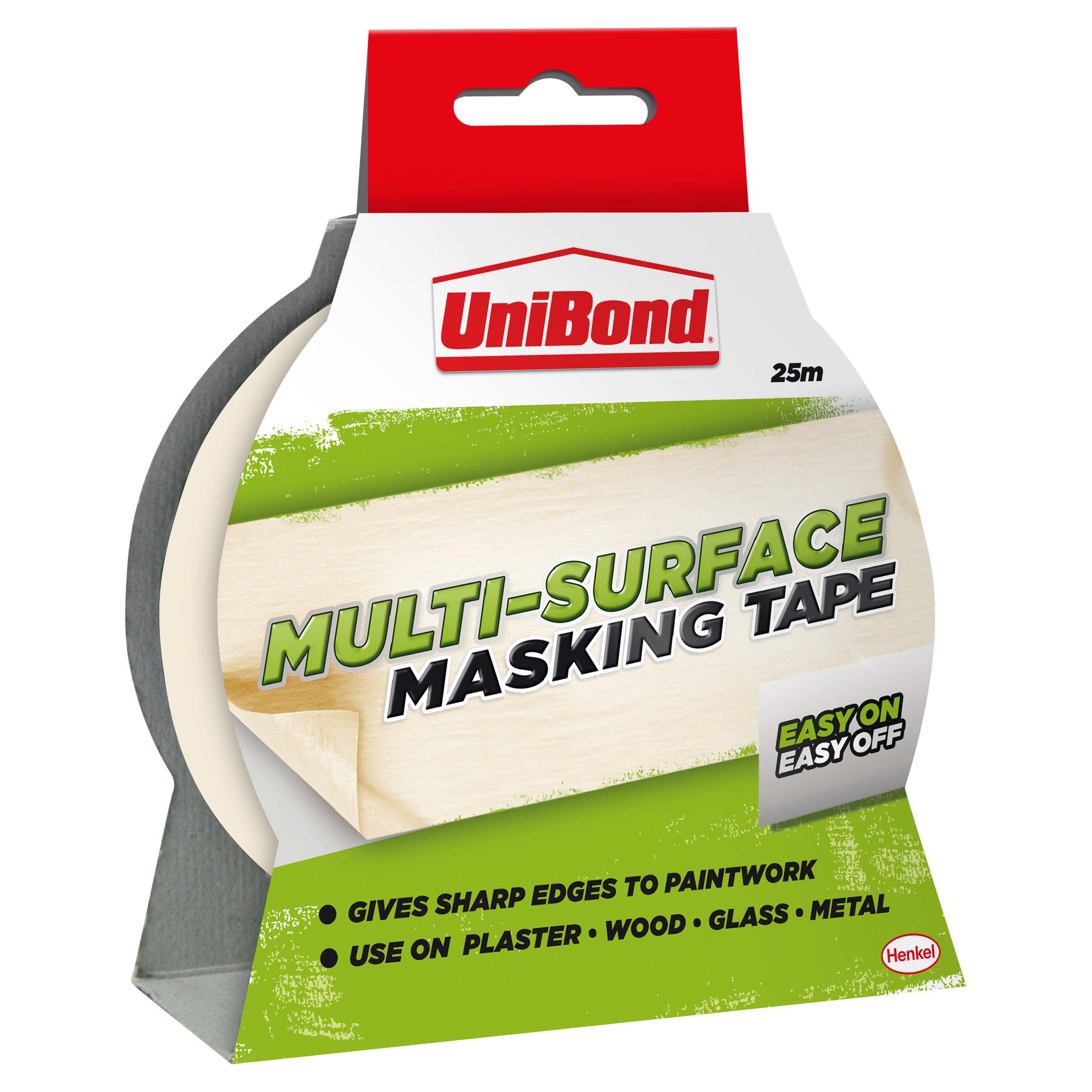 UniBond Easy On/Off Masking Tape -  Cream - 25mmx25m