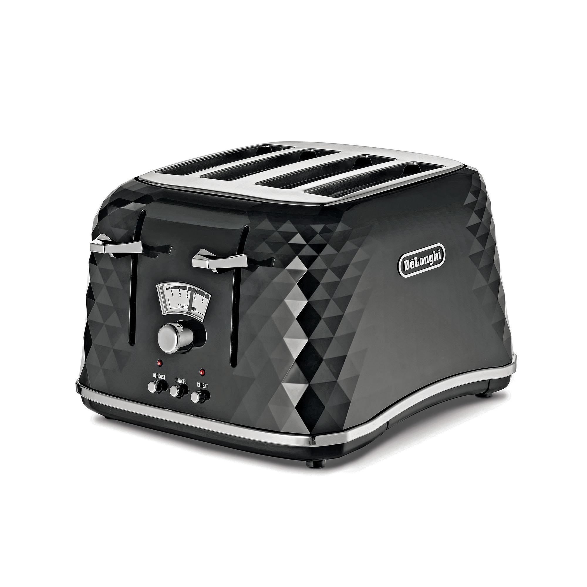 De'Longhi CTJ4003 Brillante 4 Slice Toaster - Black