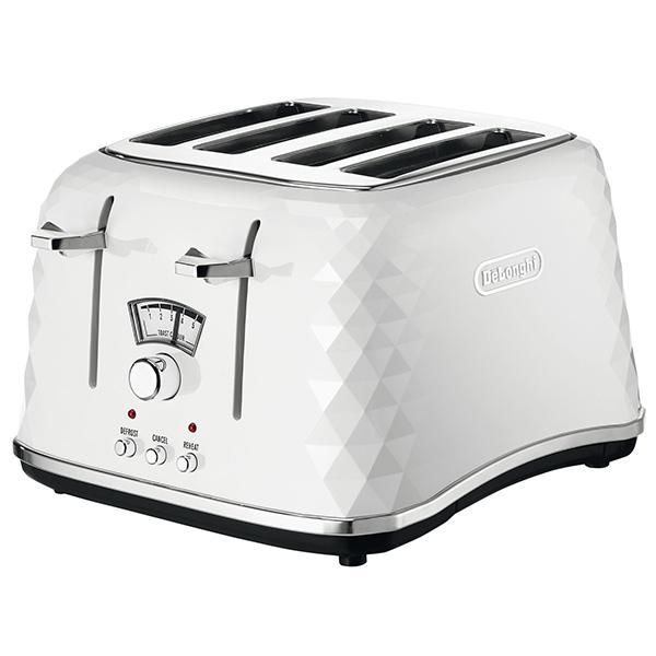 De'longhi Brillante 4 Slice Toaster White