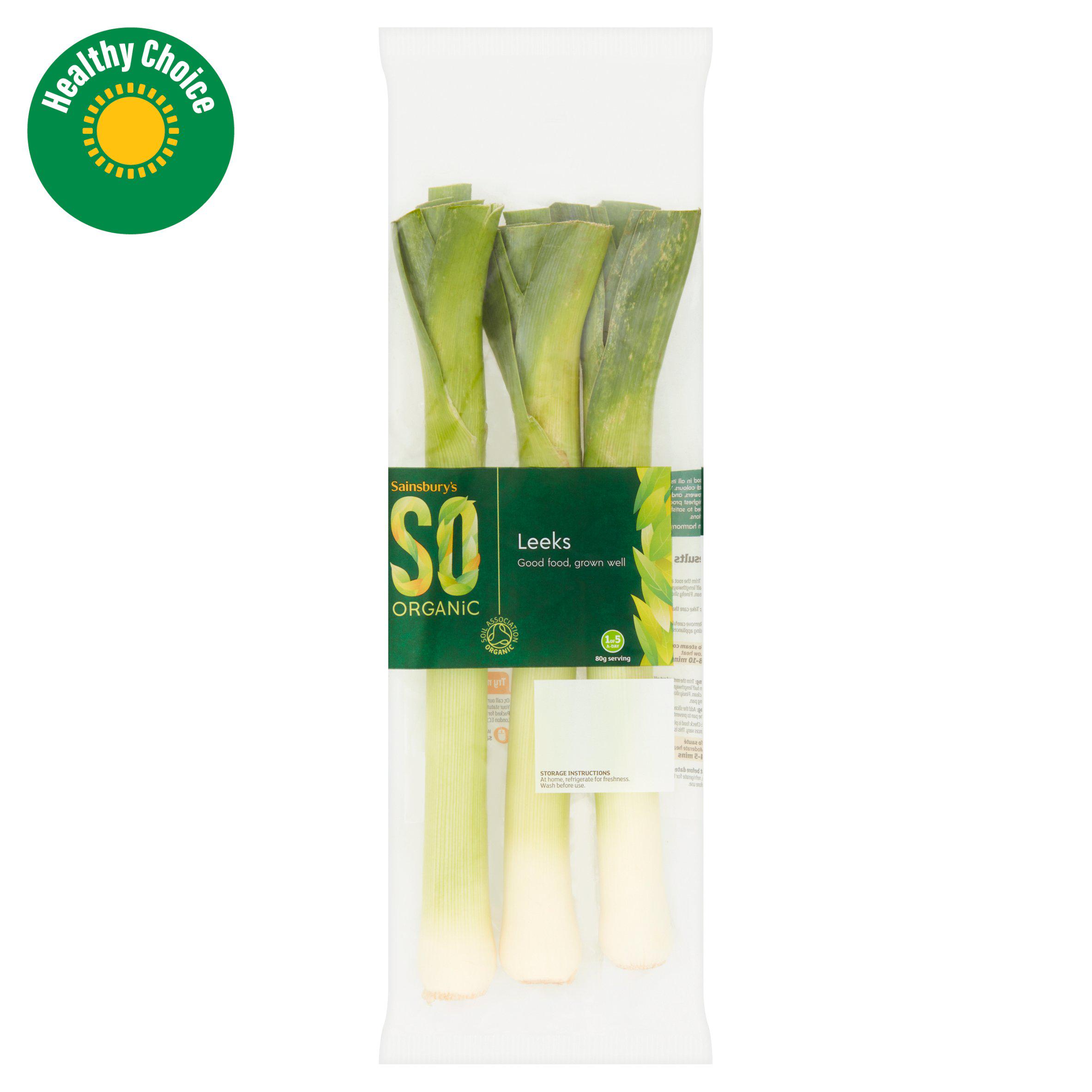 Sainsbury's Leeks, SO Organic 400g