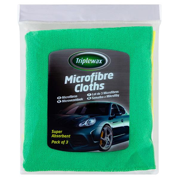 Triplewax Pack of 3 Microfibre Cloths