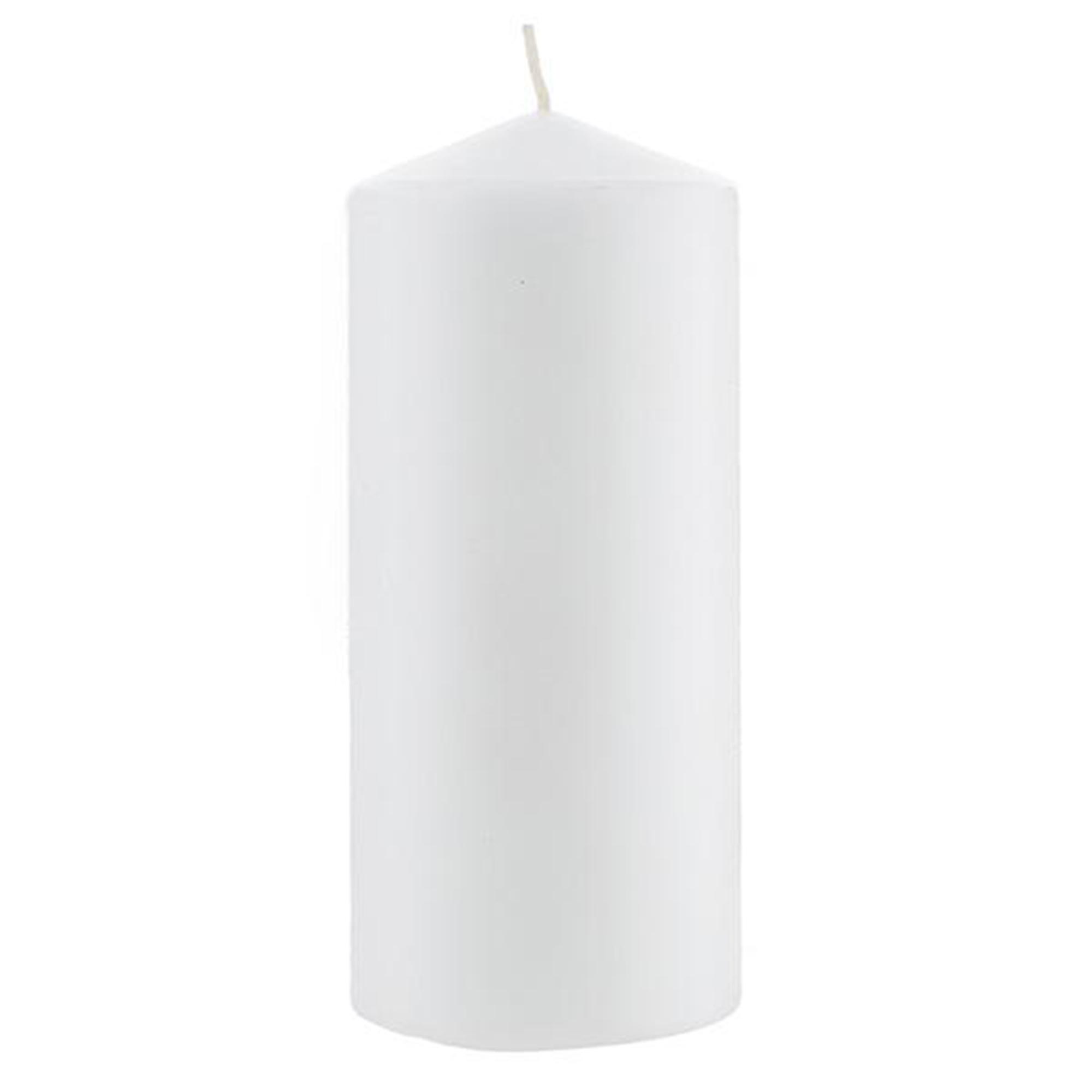 Habitat Medium Pillar Unscented Candle - White
