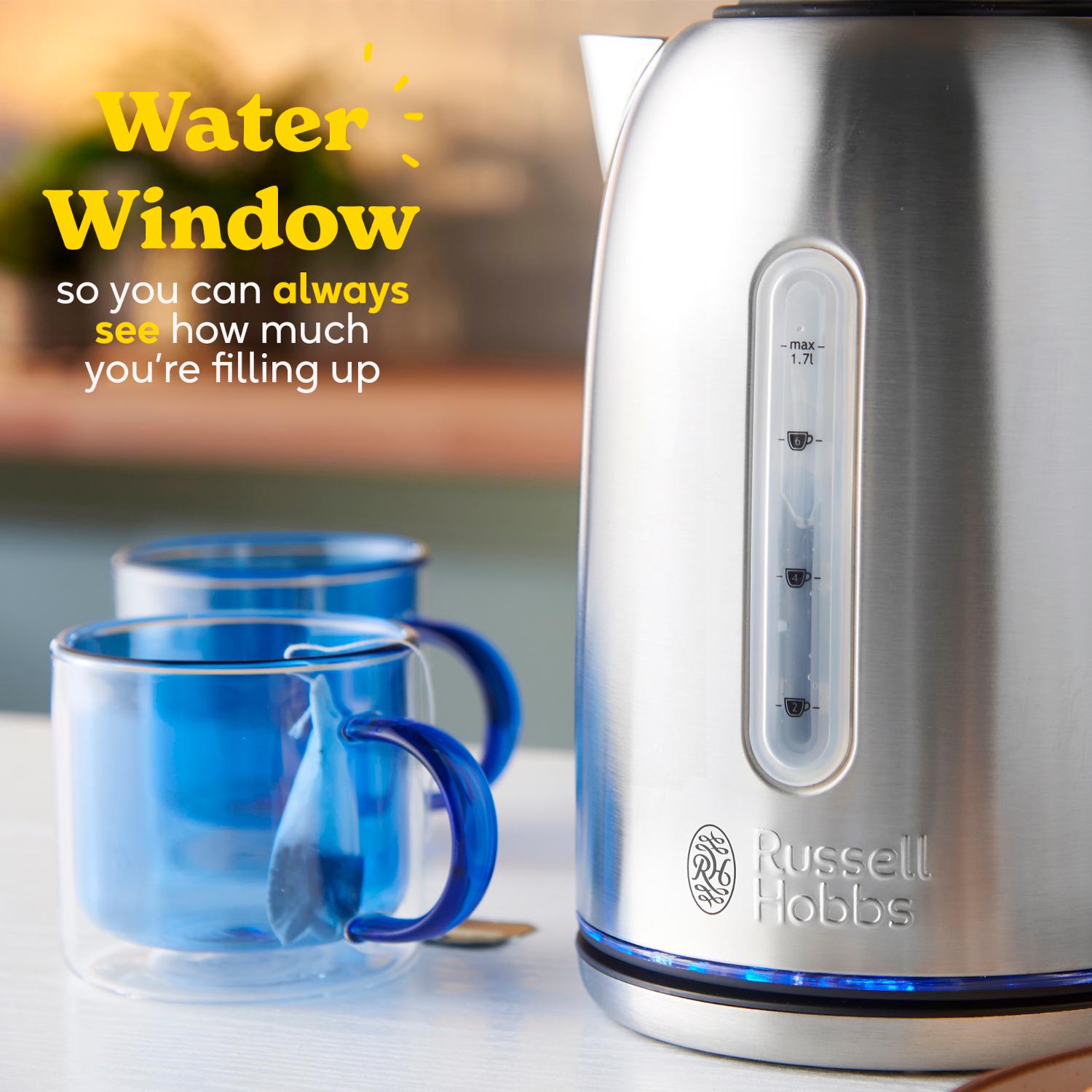 Russell Hobbs Buckingham Quiet Boil Stainless Steel Kettle 20460 thumbnail 6