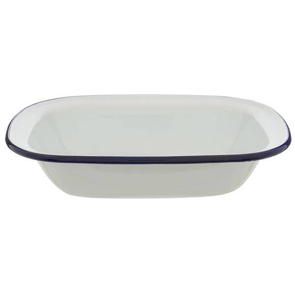 Falcon 20cm Rectangular Enamel Pie Dish - Blue