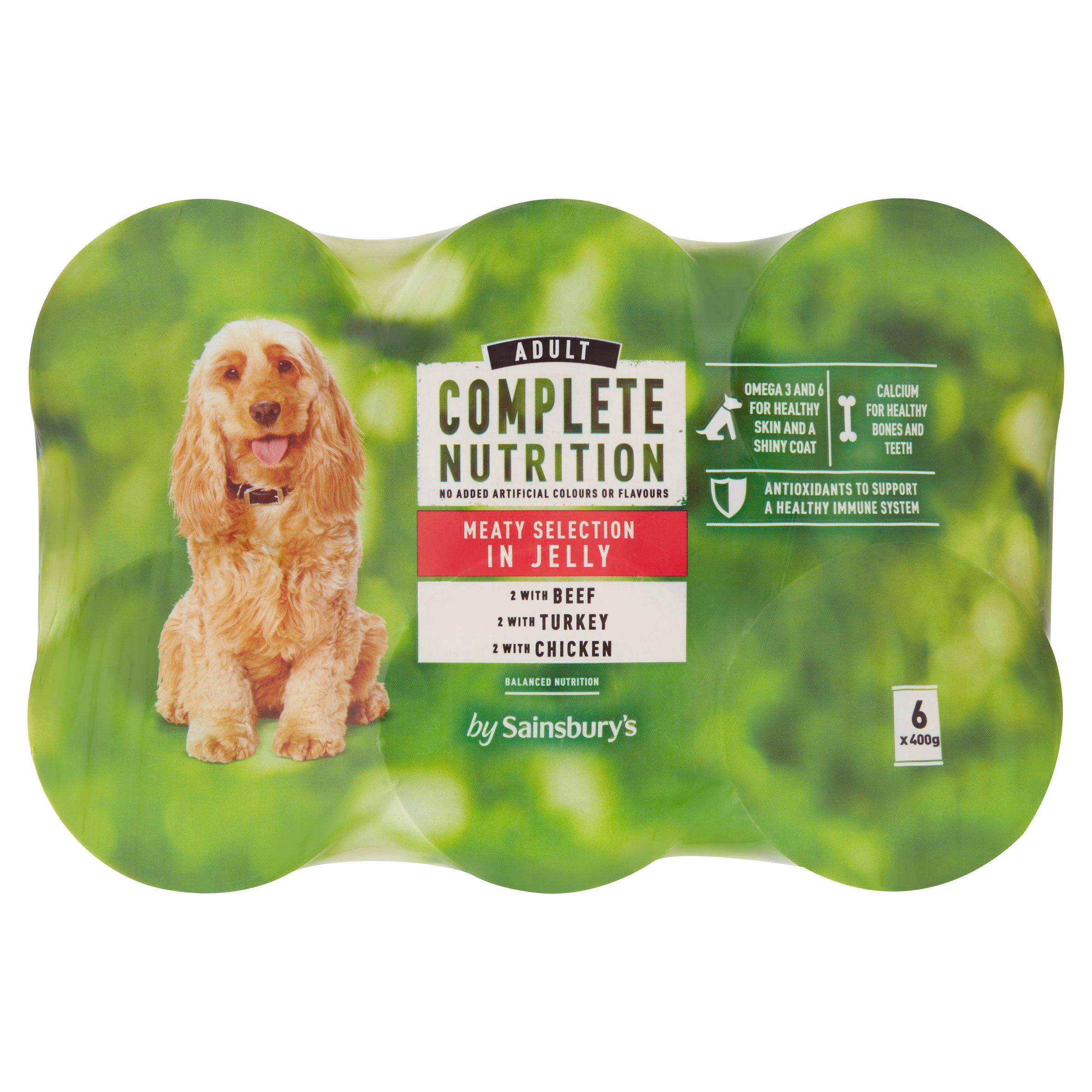 Sainsbury's Complete Nutrition Adult Dog Food Meat Selection in Jelly 6x400g