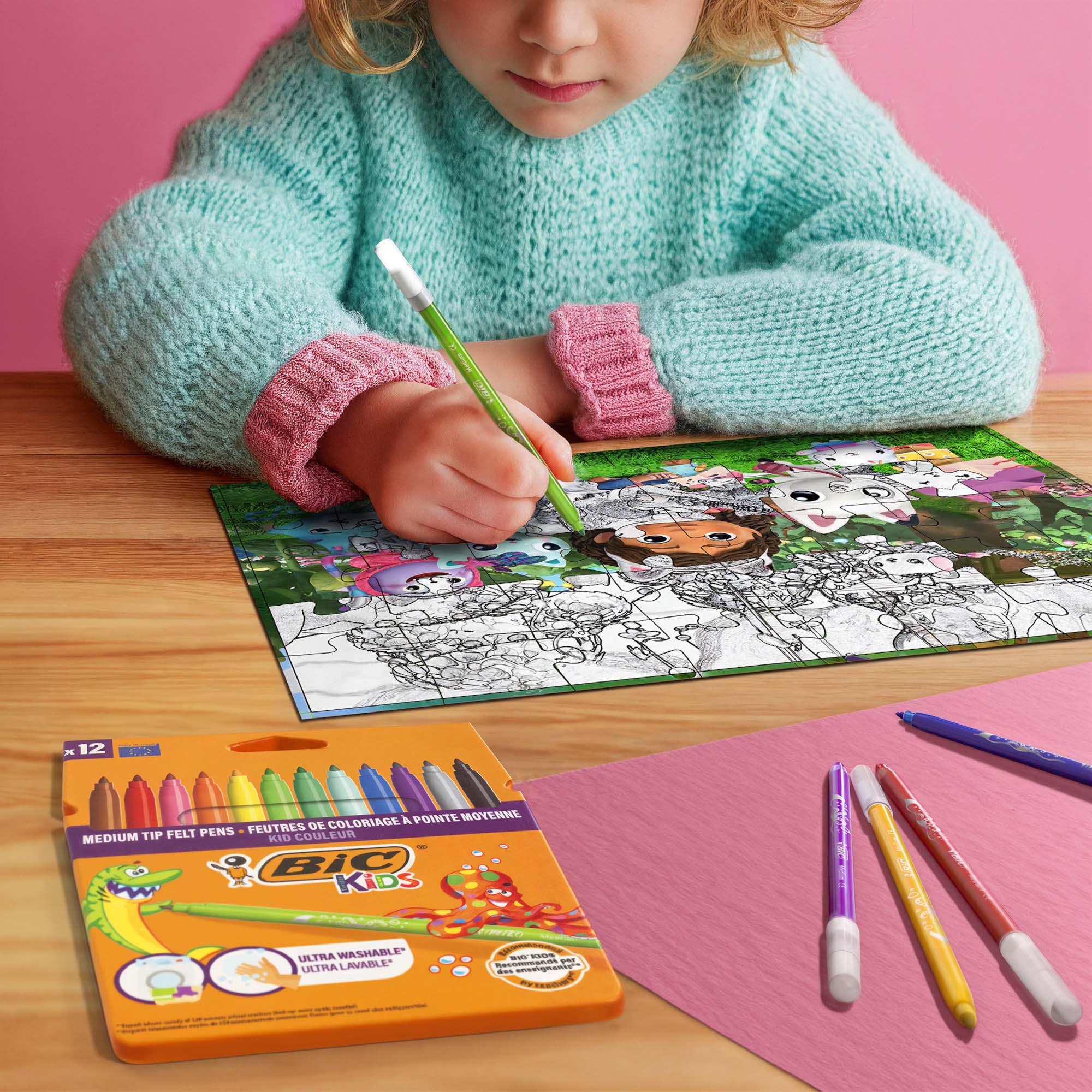Bic Kids Colouring Felt Pens 12ct thumbnail 2