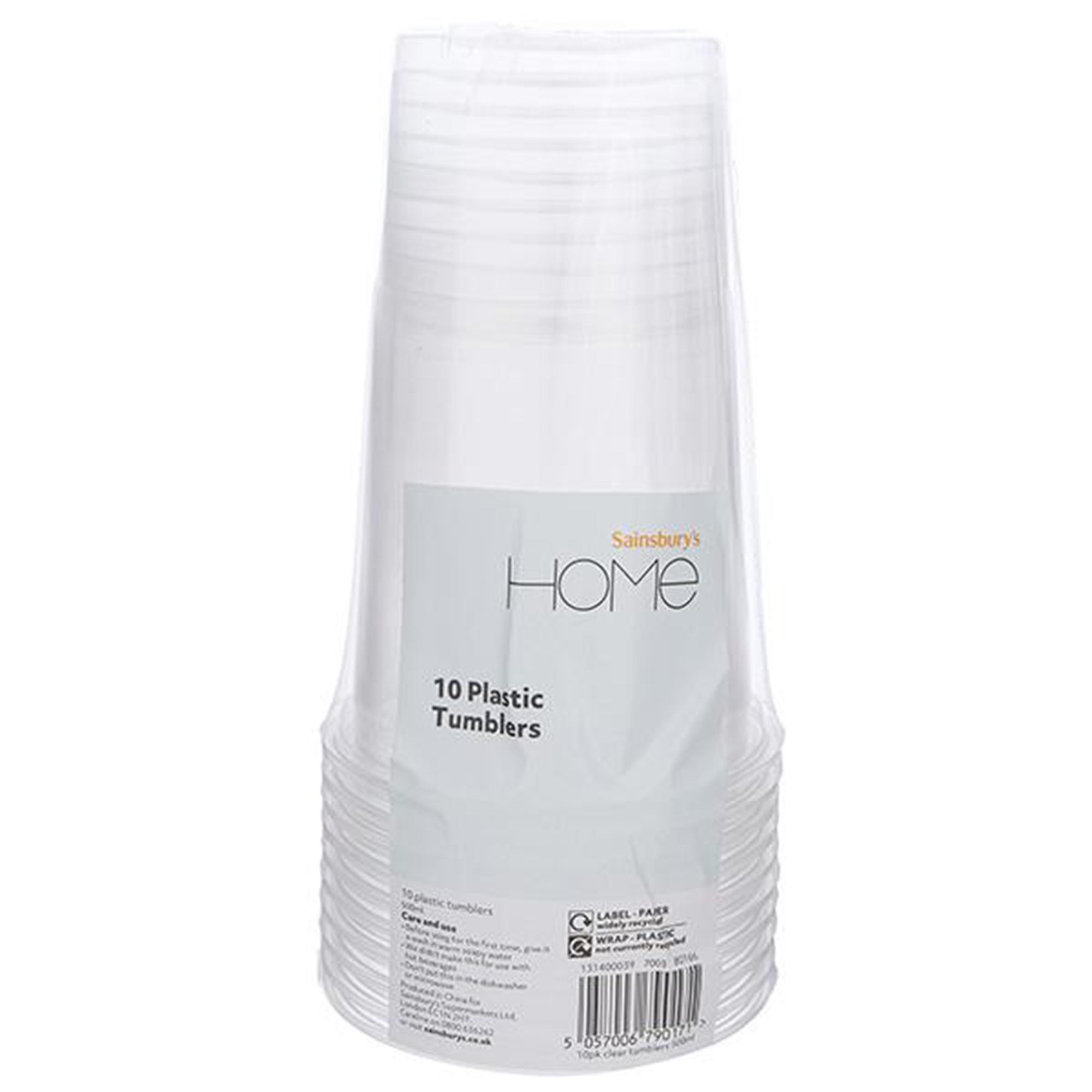 Sainsbury's Home Pack of 10 Clear Tumblers - 500ml thumbnail 2