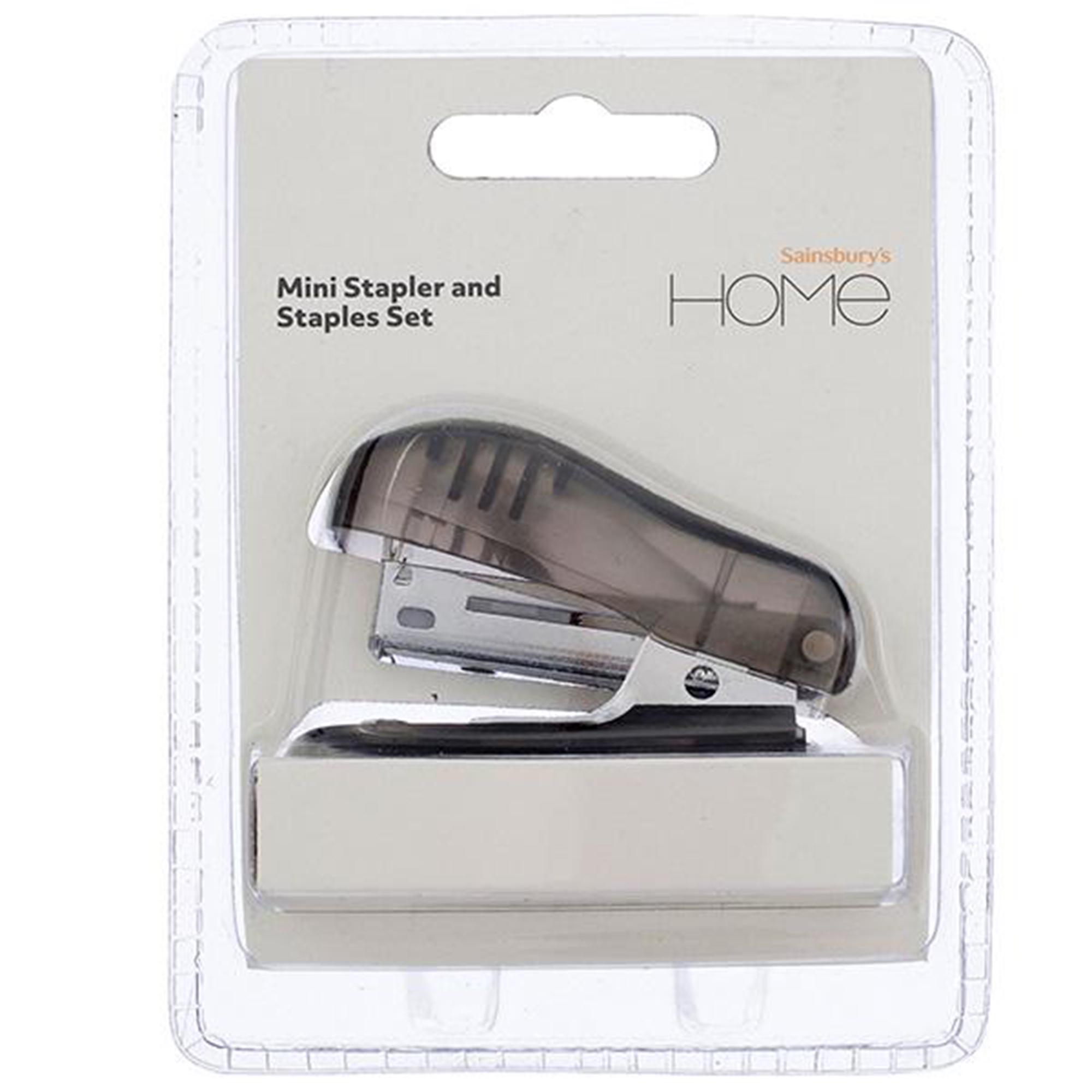 Sainsbury's Home Mini Stapler & Staples Set Black