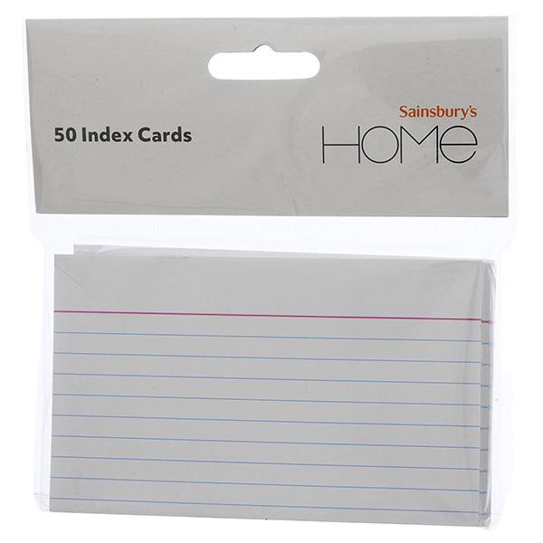 Sainsbury's Home Index Cards