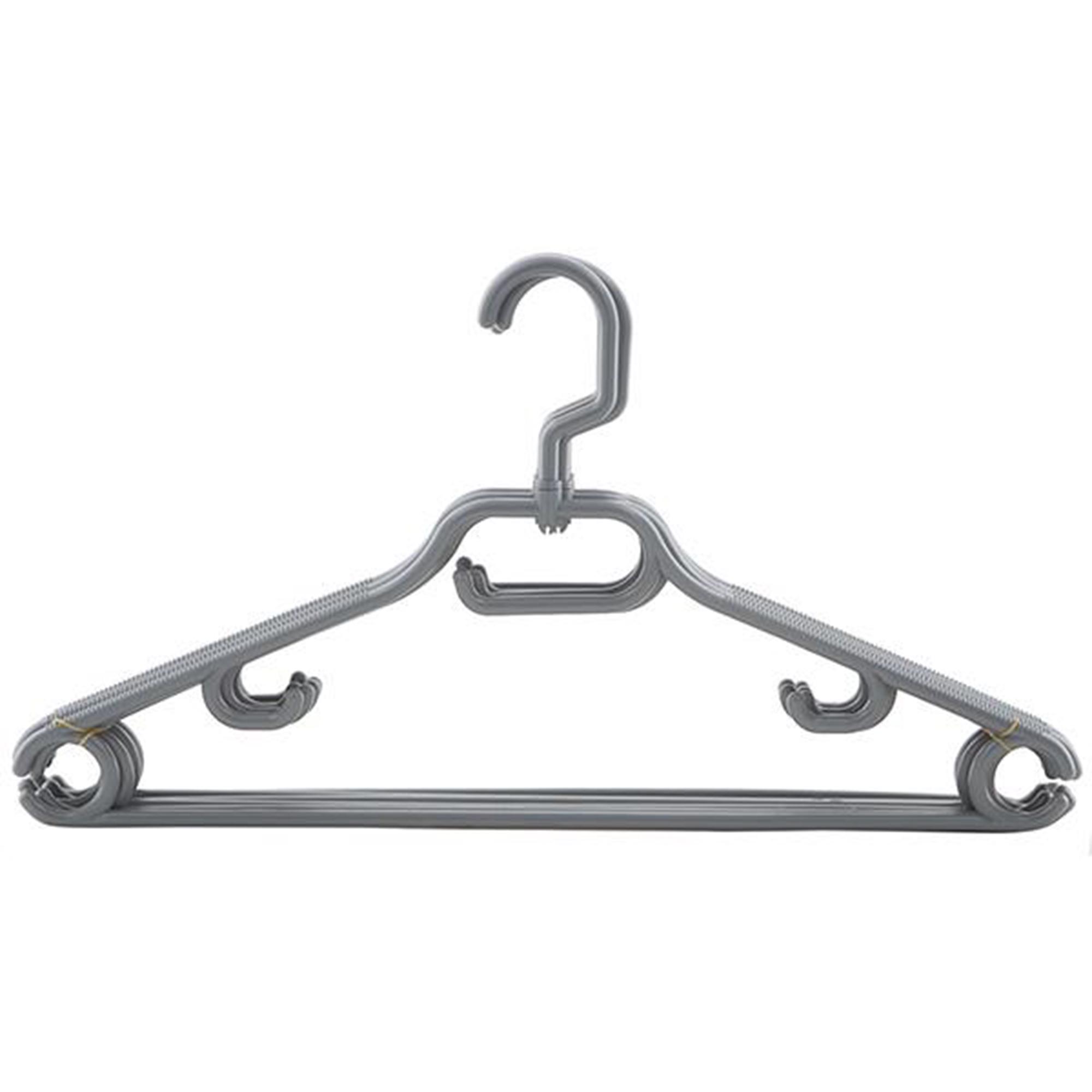 Sainsbury's Home Pack of 6 Silver Plastic Hangers