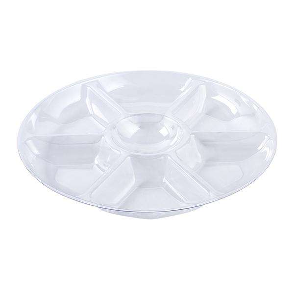 Sainsbury's Home Clear Plastic Circle Snack Tray