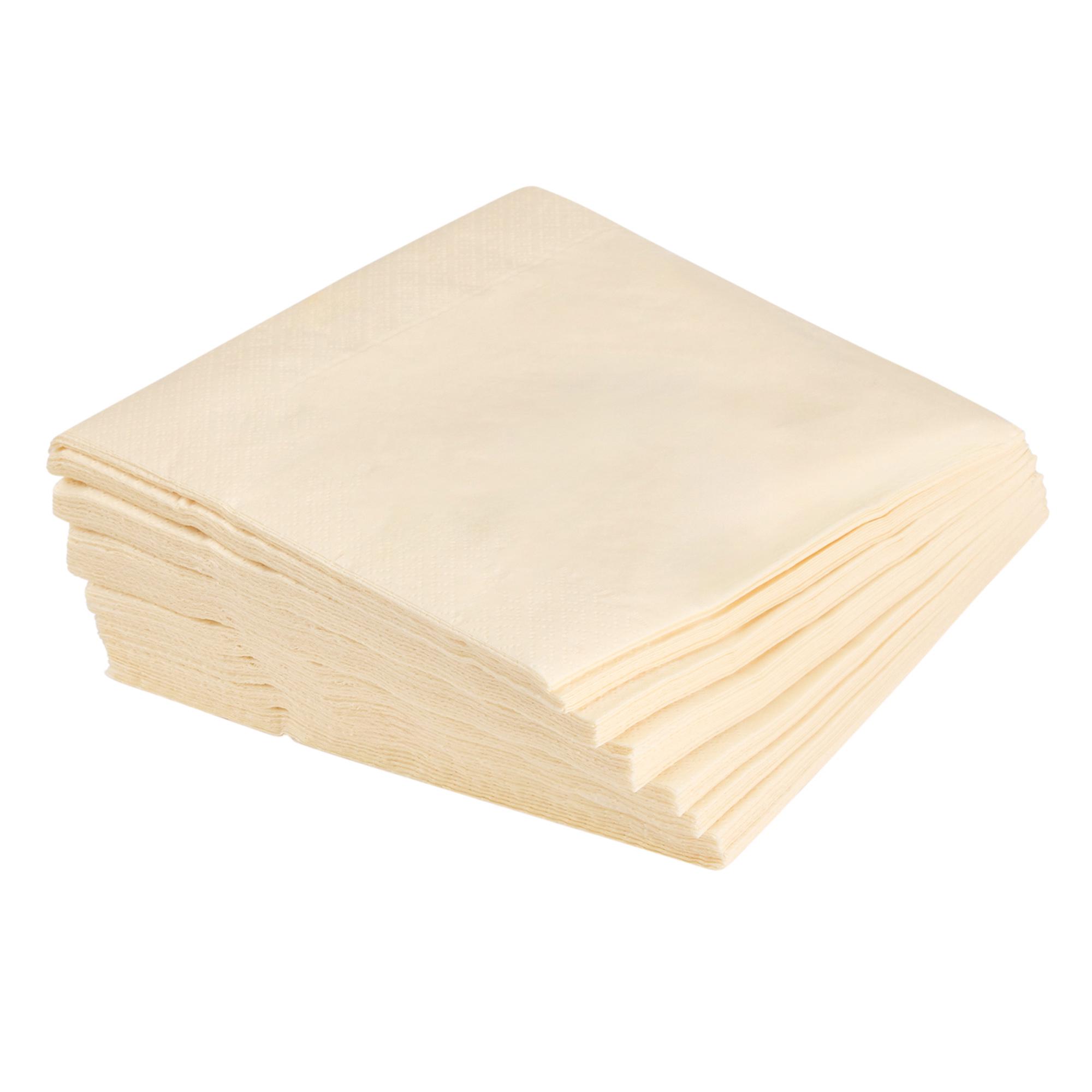 Sainsbury's Home Pack of 50 2ply Cream Paper Napkins - 33cm