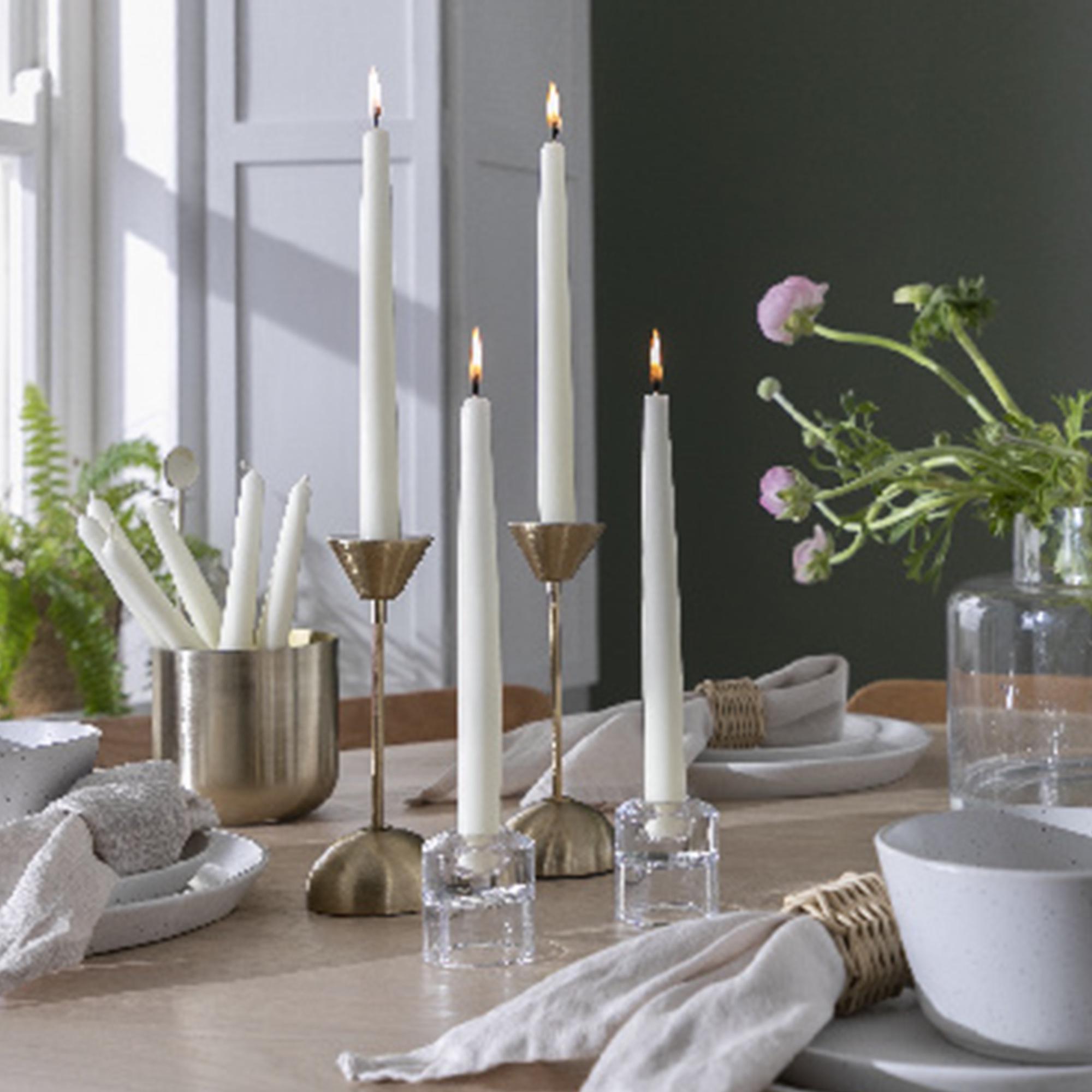Habitat Tapered Dinner Candles - Ivory Pack of 10 thumbnail 2