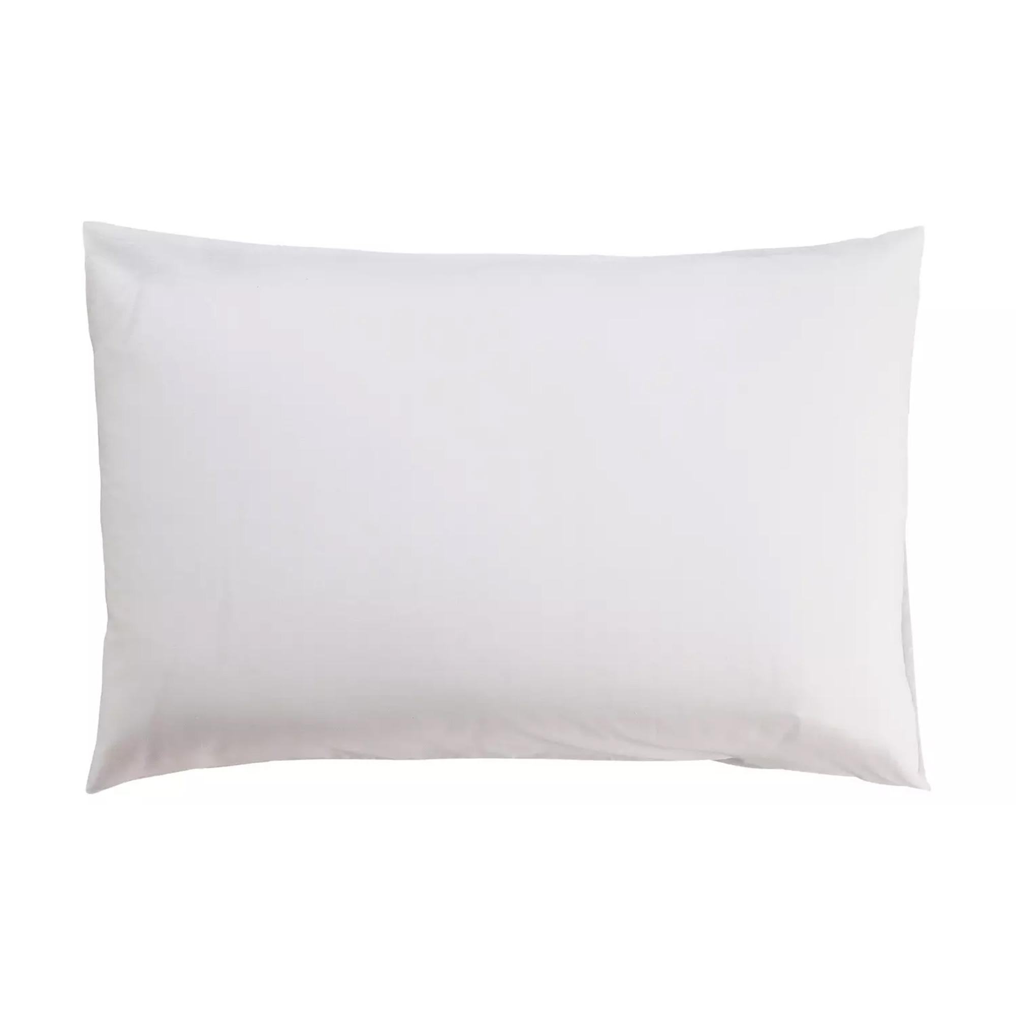 Sainsbury's Home Plain Standard Poly Cotton Pillowcase Pair - White thumbnail 2