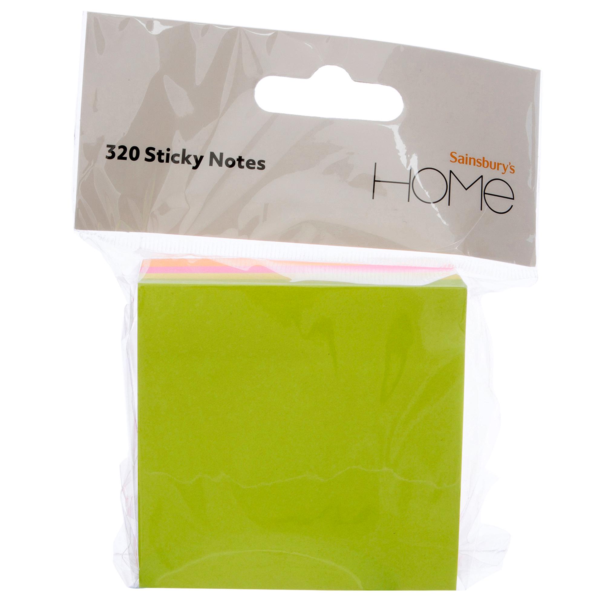 Sainsbury's Home Coloured Sticky Notes 320pk