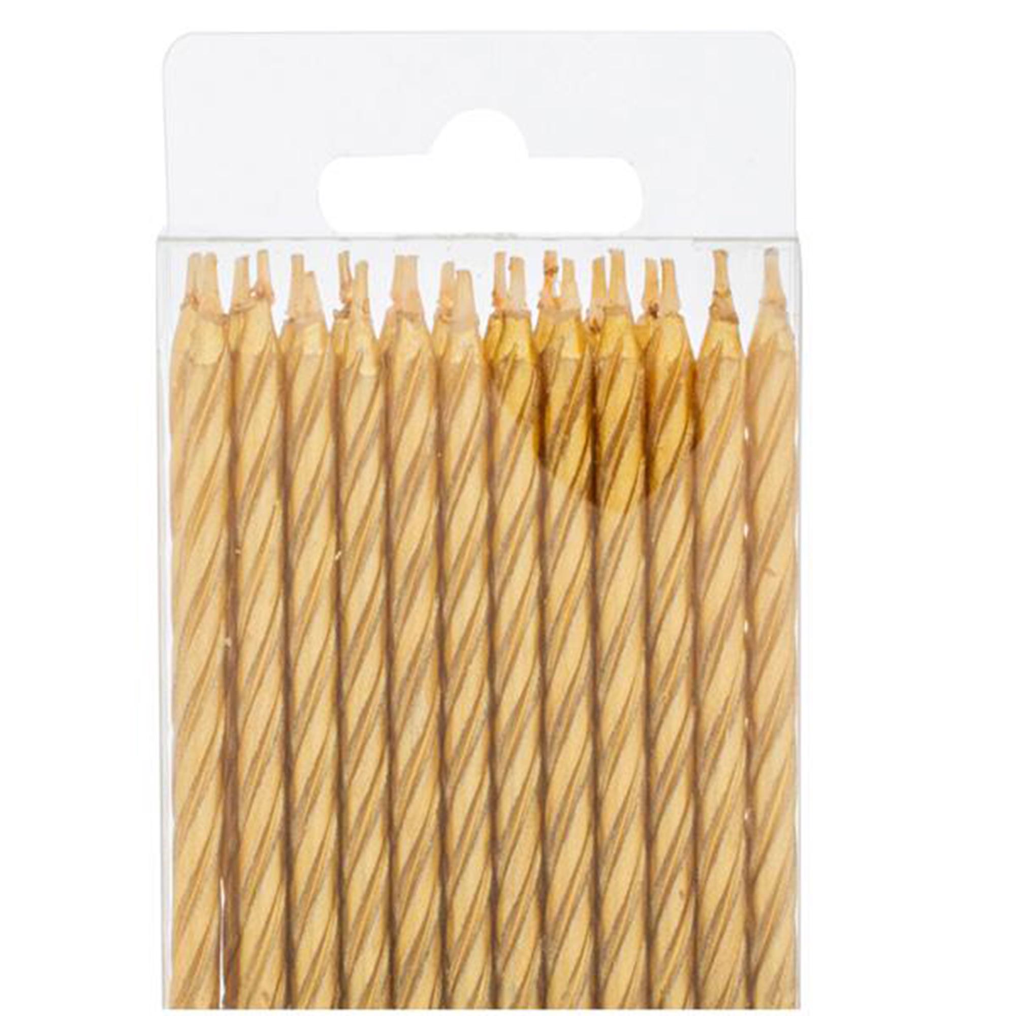 Sainsbury's Home Twist Candles Gold 24pk