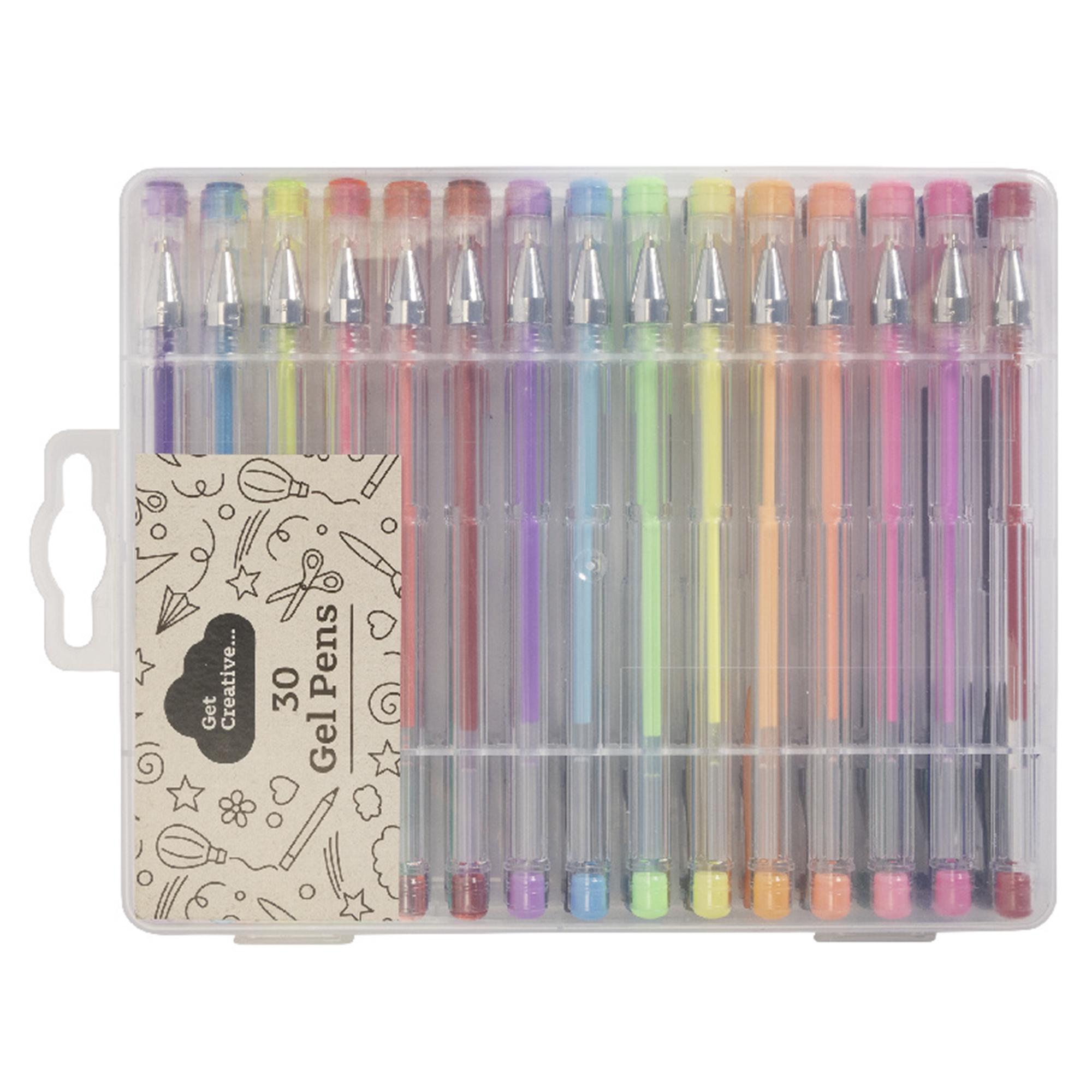 Get Creative Pack of 30 Gel Pens Case