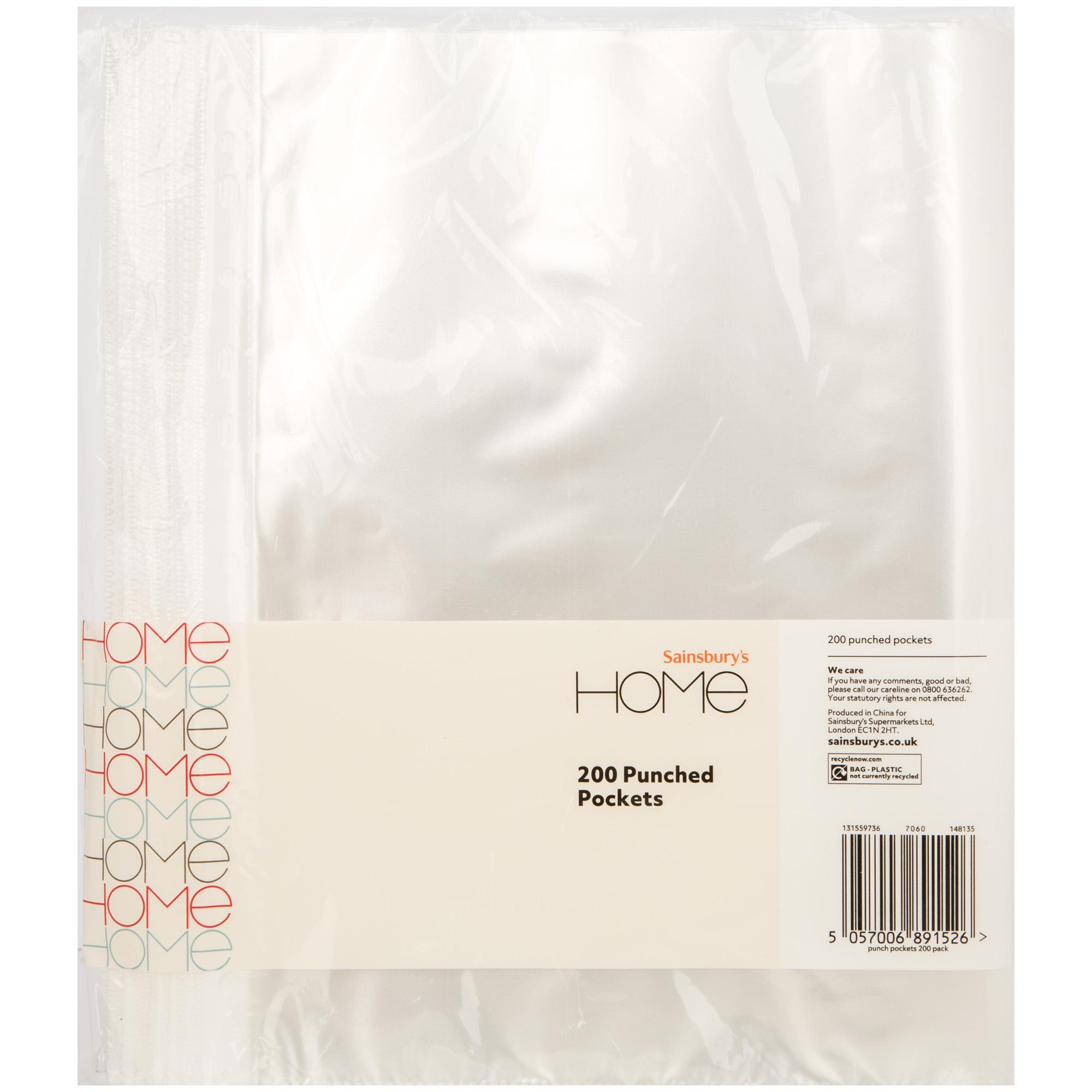 Sainsbury's Home Punch Pockets 200pk