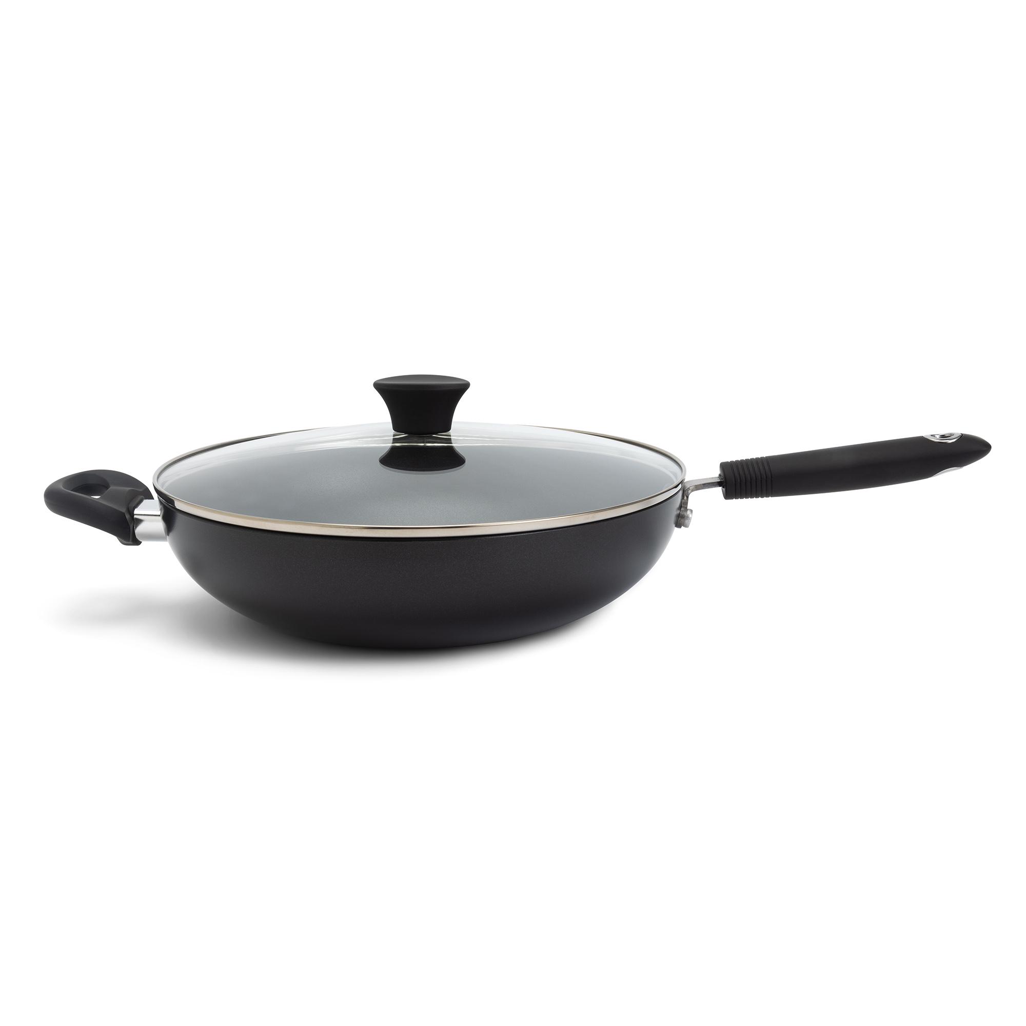 Habitat Aluminium Stirfry Pan - Black