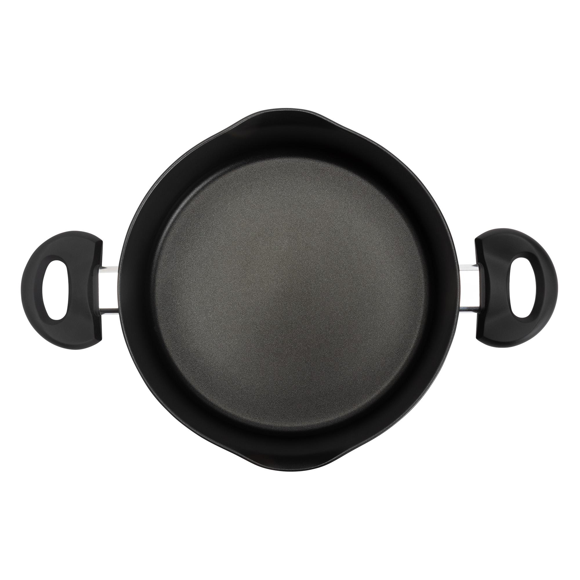 Habitat 24cm Aluminium Stockpot - Black thumbnail 5
