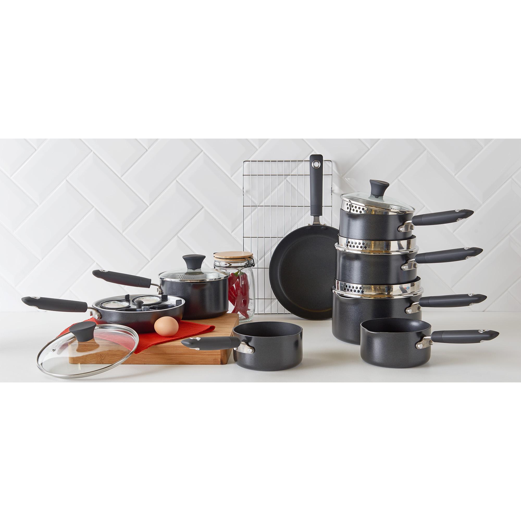 Sainsbury's Home Aluminium Egg Poacher - Black thumbnail 2
