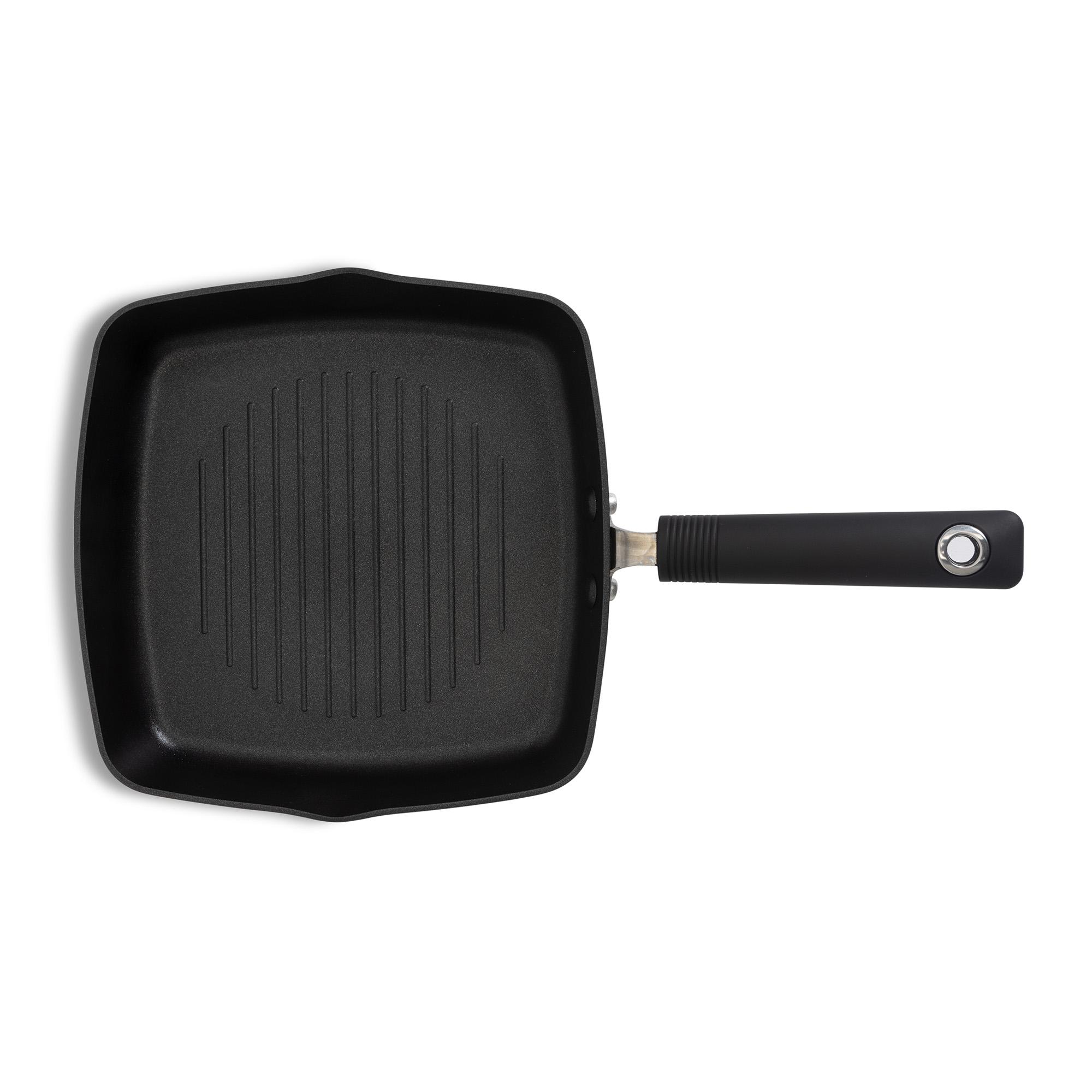 Habitat 24cm Non Stick Aluminium Griddle Pan - Black thumbnail 5