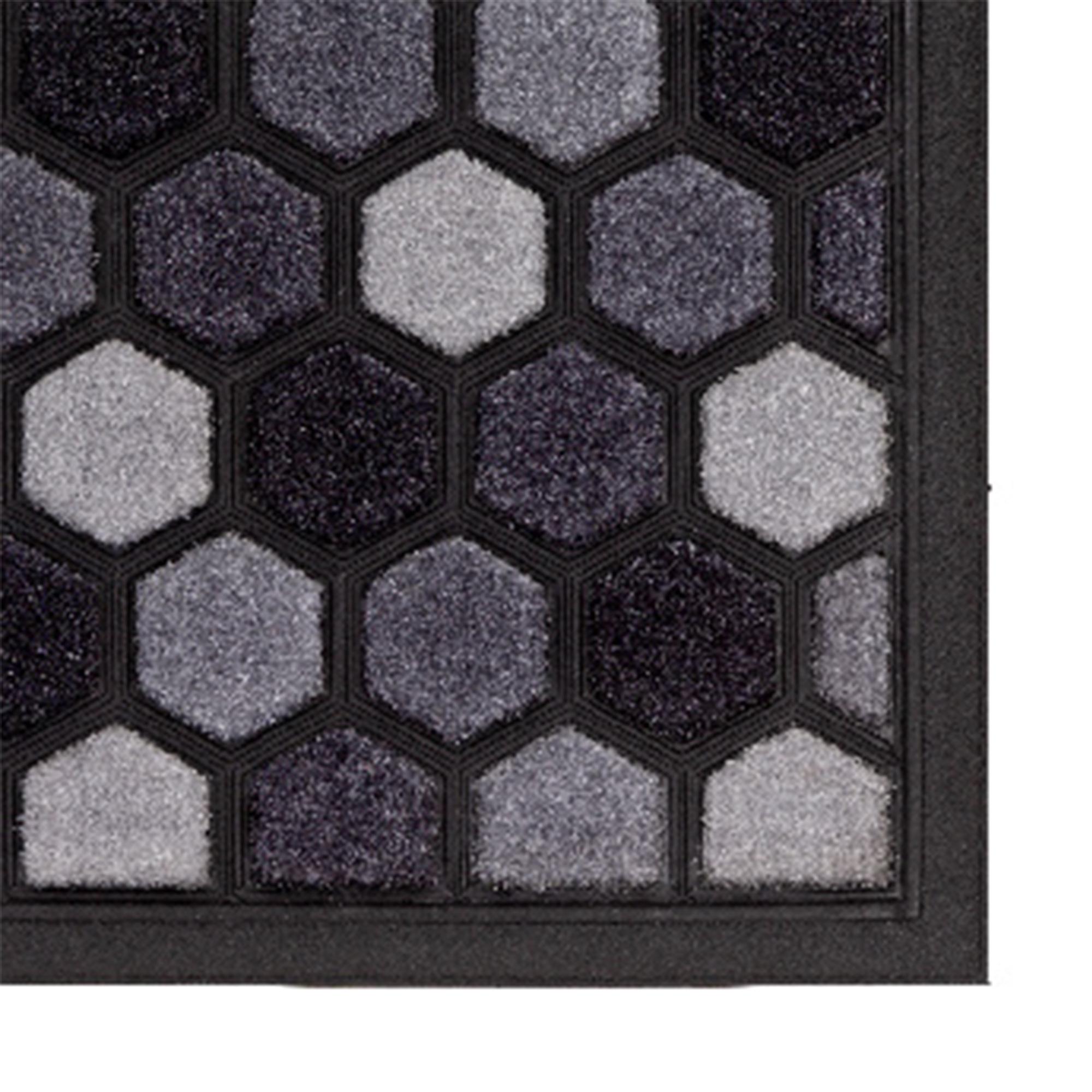Sainsbury's Home Scrape & Sorb Grey Short Pile Doormat - 75x45cm thumbnail 2