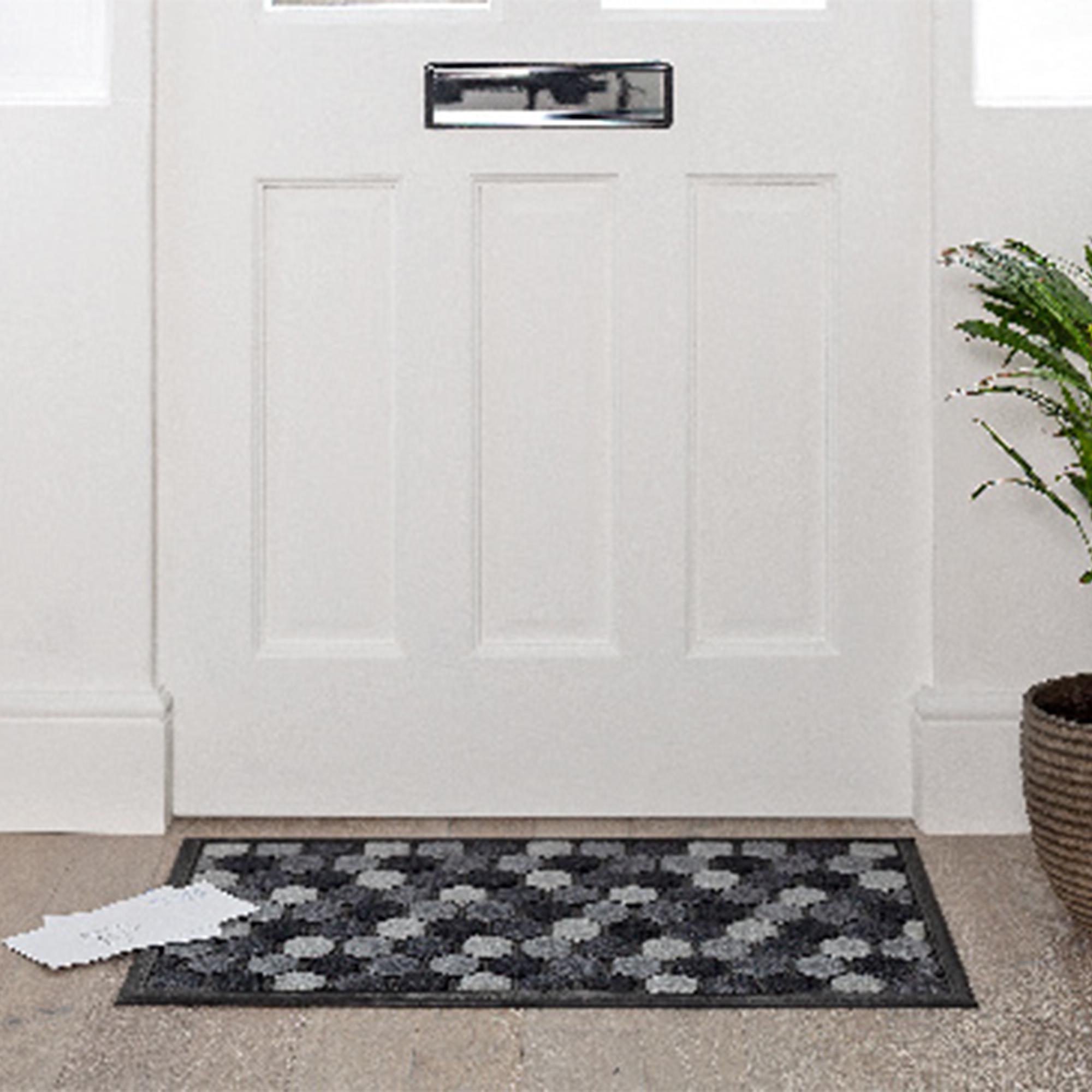 Sainsbury's Home Scrape & Sorb Grey Short Pile Doormat - 75x45cm thumbnail 3