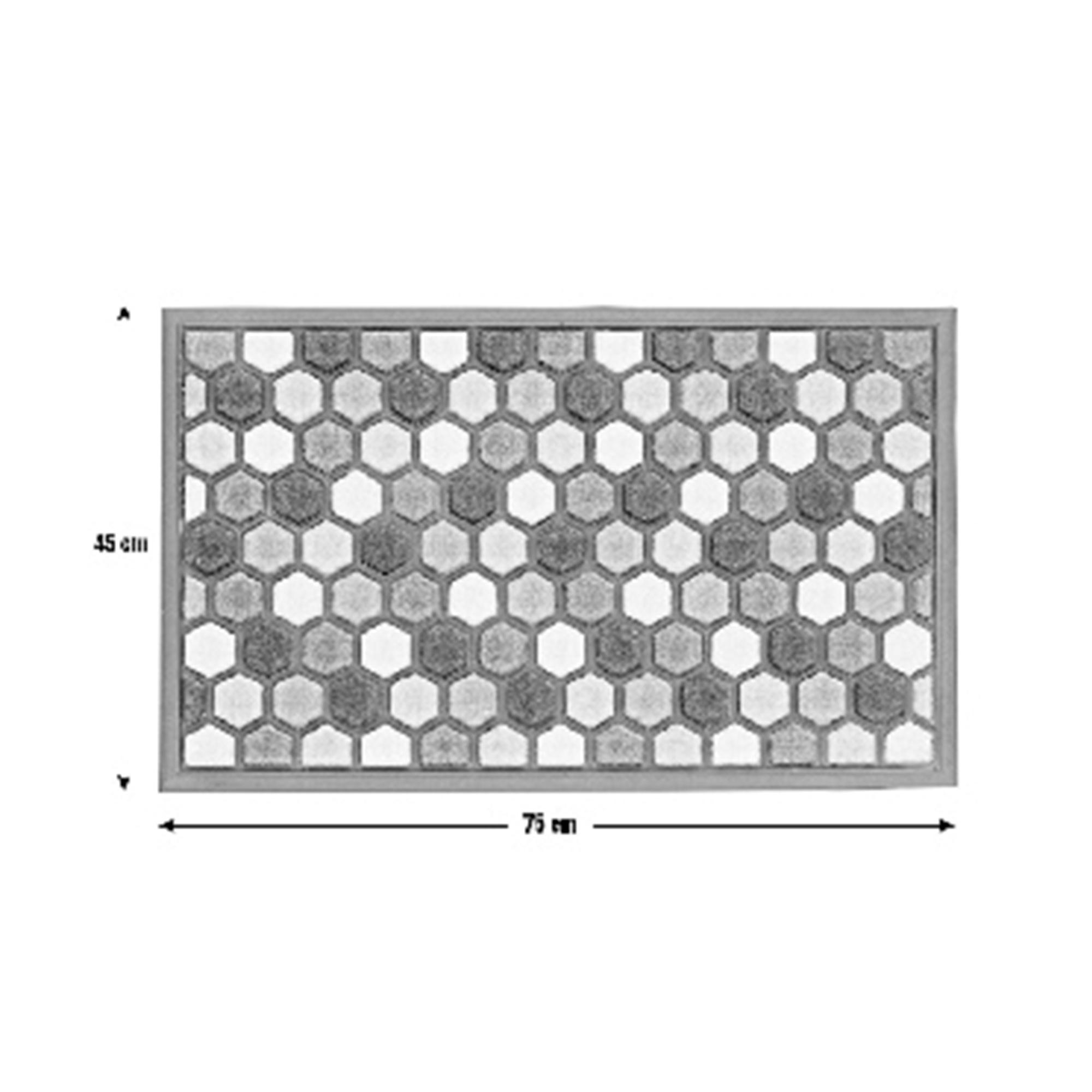 Sainsbury's Home Scrape & Sorb Grey Short Pile Doormat - 75x45cm thumbnail 4