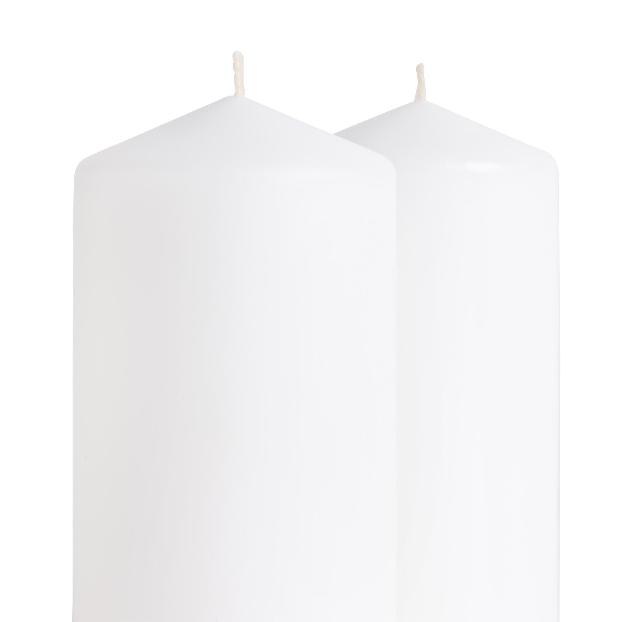 Habitat Large Pillar Unscented Candle - White Pack of 4 thumbnail 4