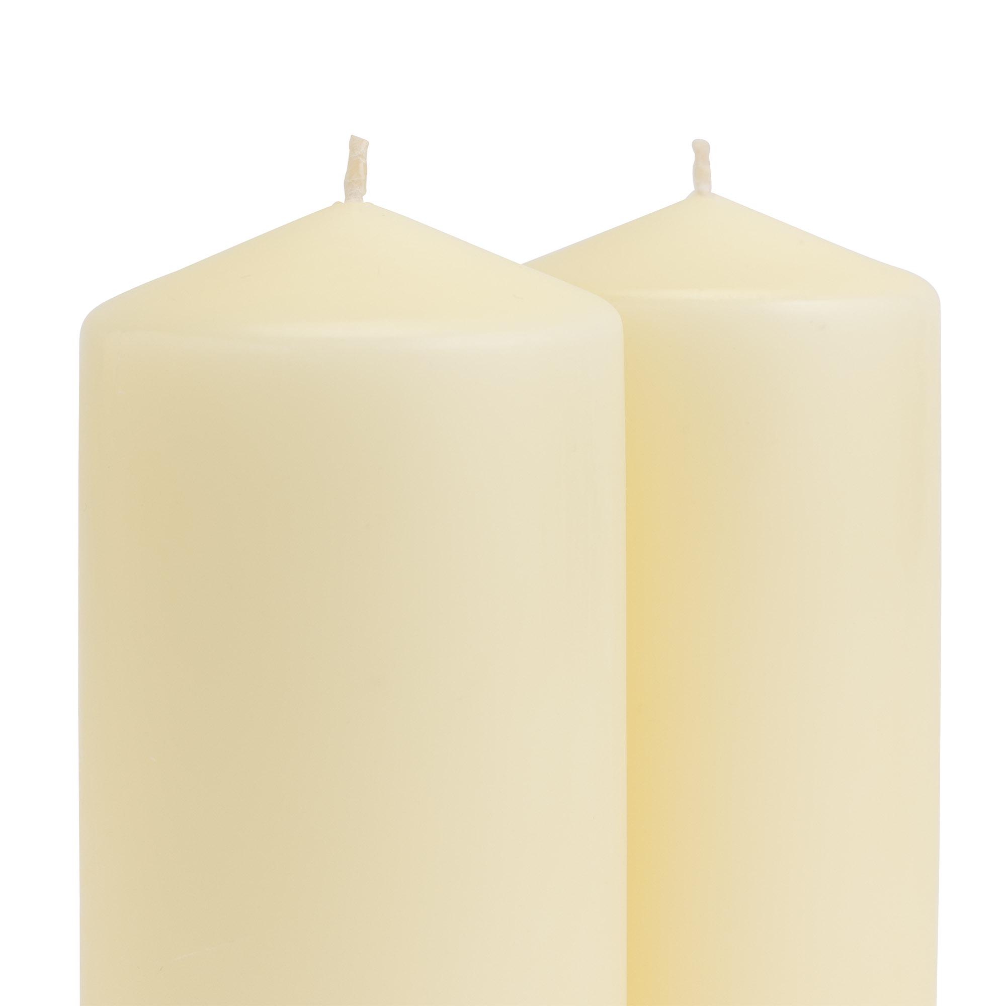 Habitat Large Pillar Candle Set - Ivory - Pack of 4 thumbnail 4