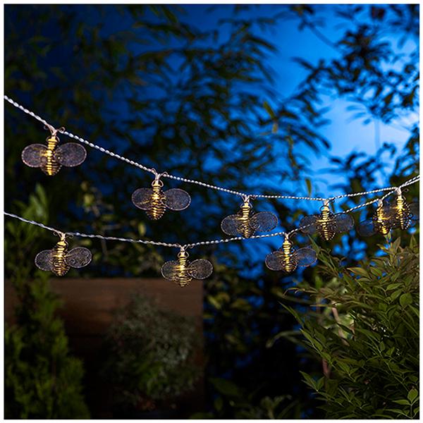 Sainsbury's Home 10pk solar wire bee string lights