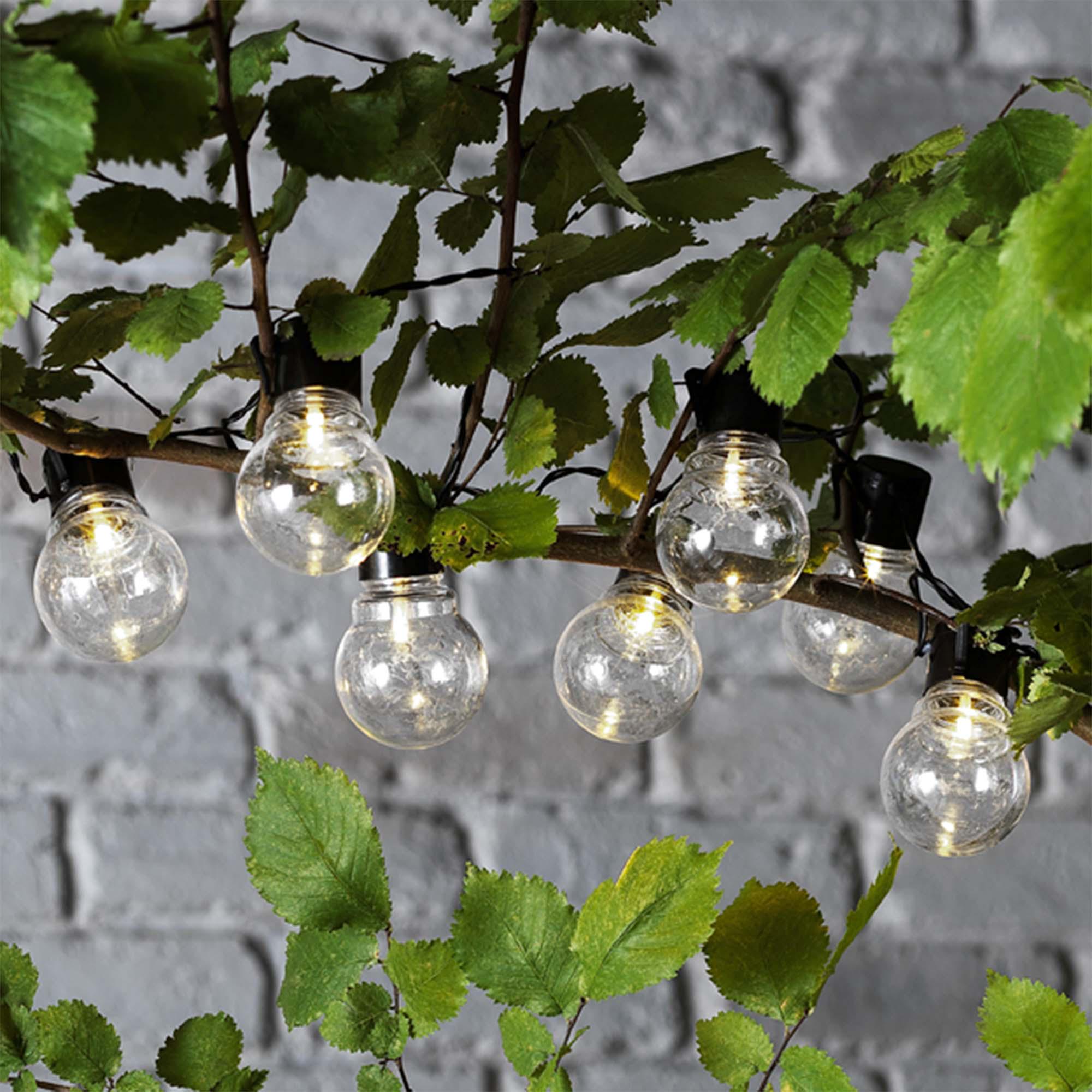Sainsbury's Home Pack of 20 Solar Festoon Clear Lights