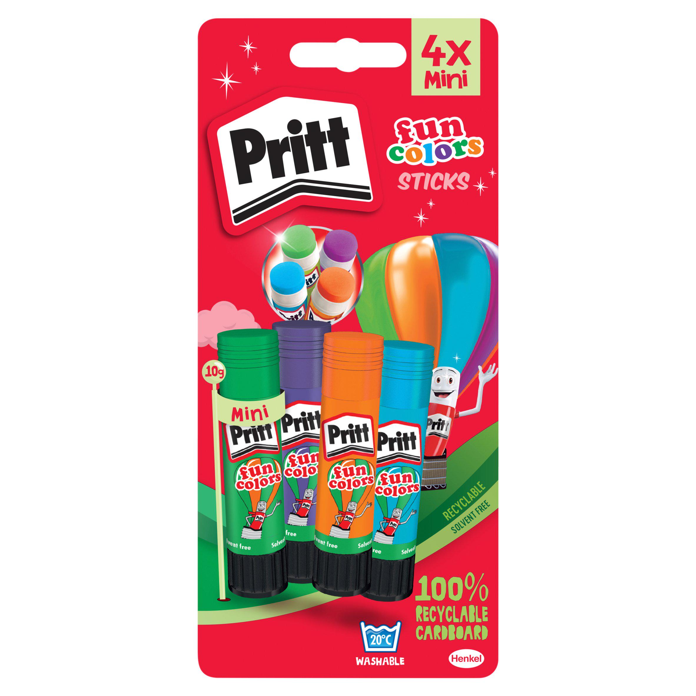 Pritt Pack of 4 Fun Coloured Glue