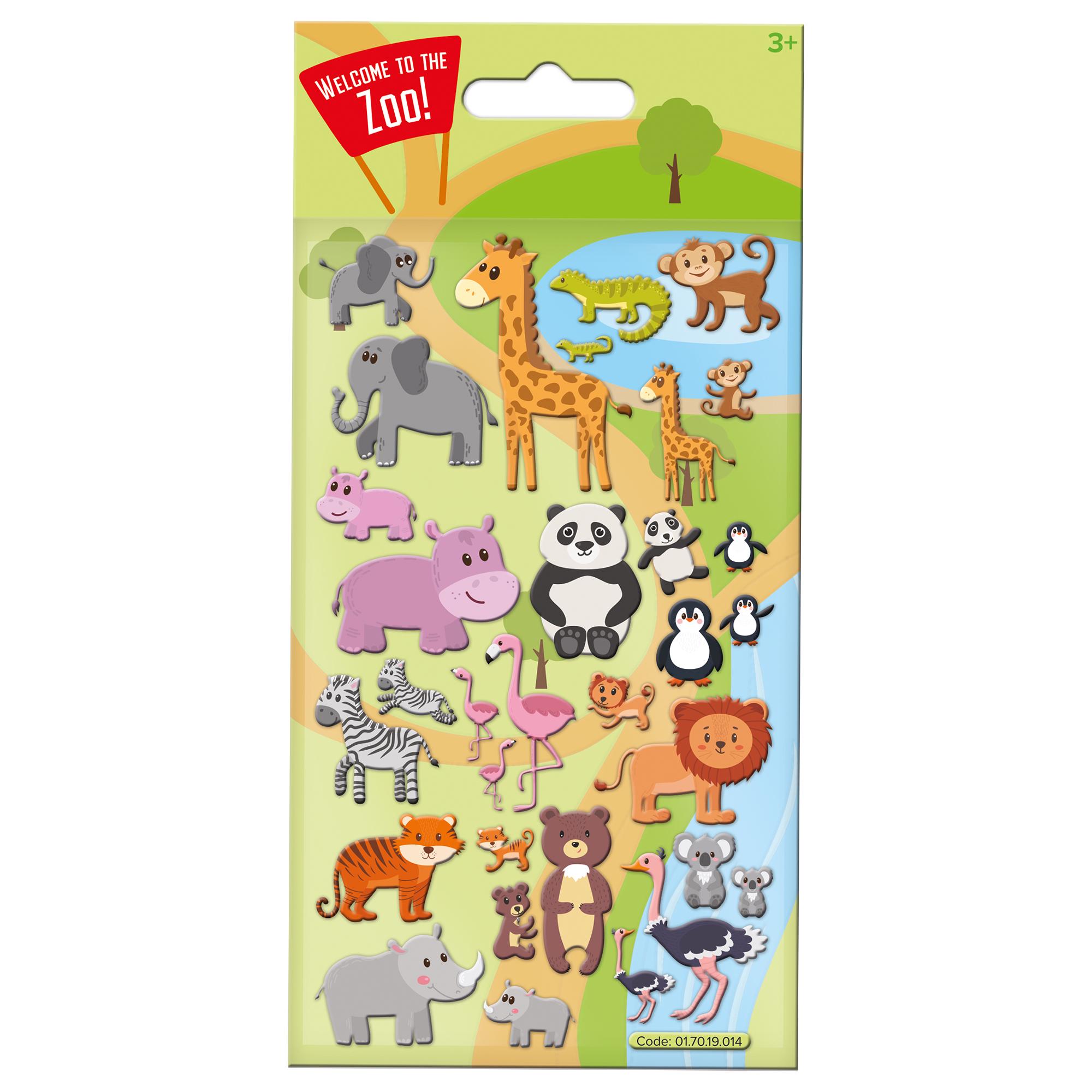 Paper Projects Cute zoo stickers