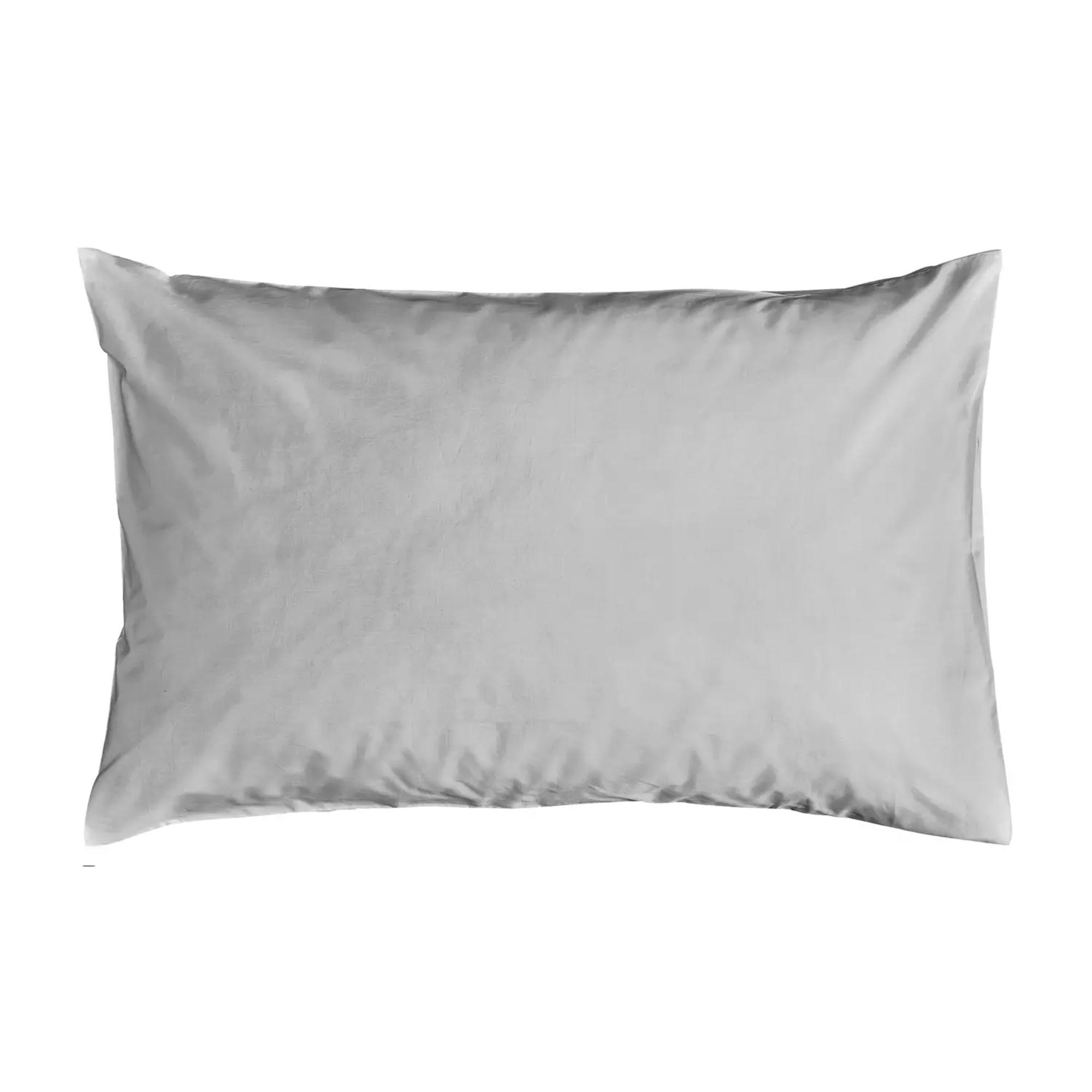 Habitat Pure Cotton 200TC Standard Pillowcase Pair - Grey