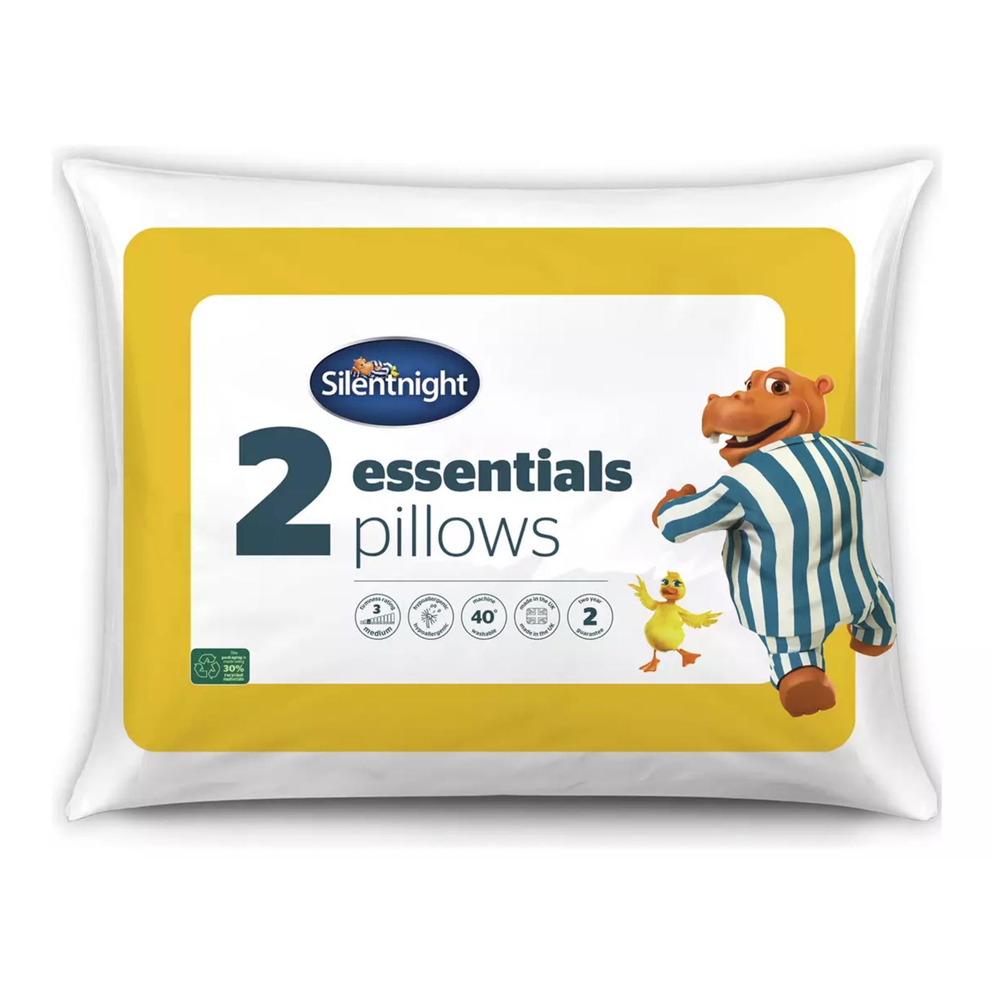 Silentnight Essentials Rolled Soft Pillow - 2 Pack