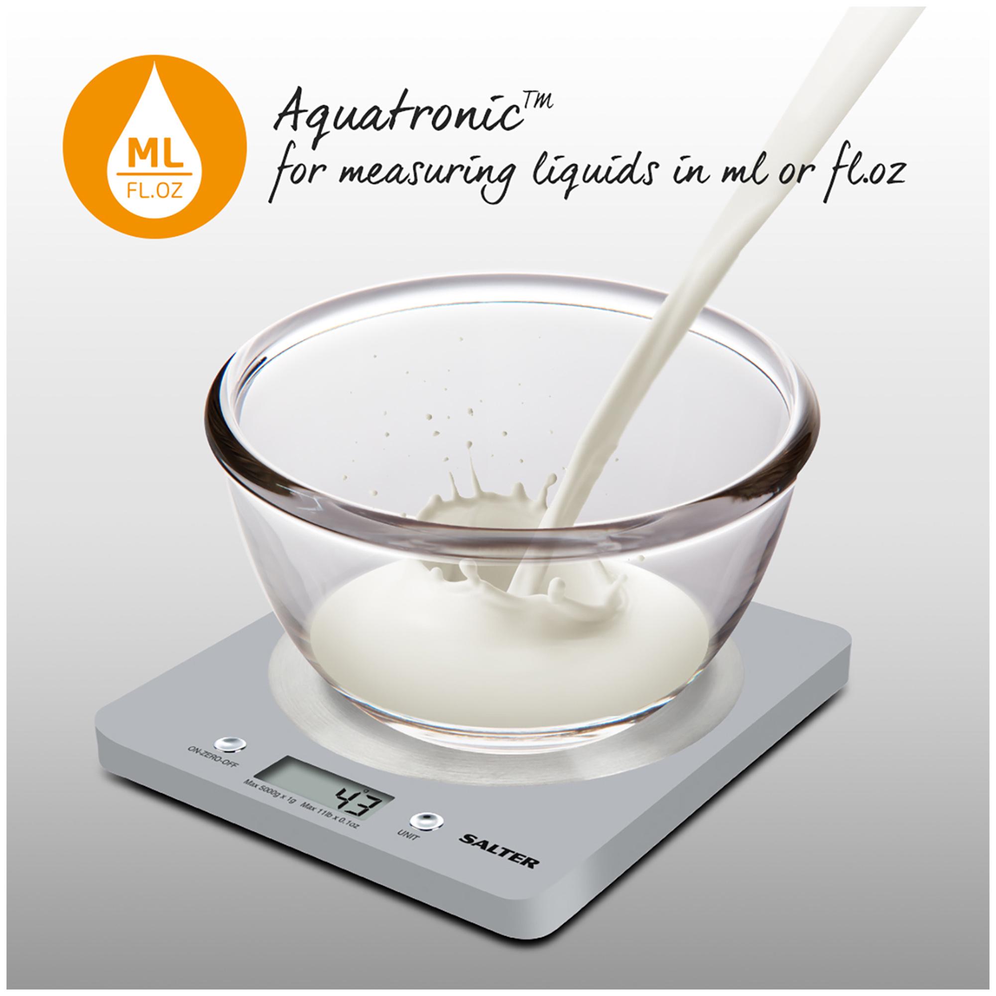 Salter Electronic Kitchen Scale with Steel Platform- Silver thumbnail 2