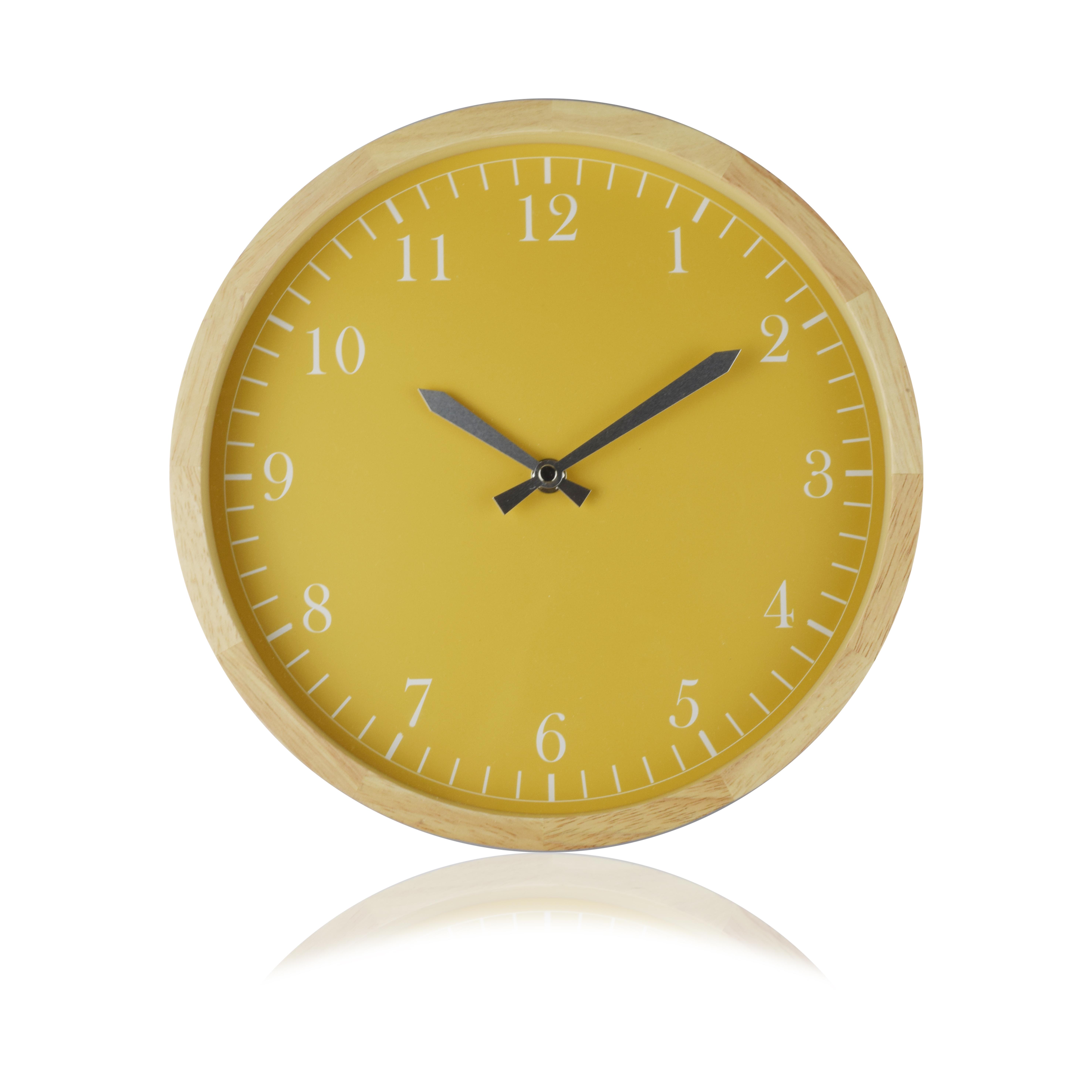 Habitat Analogue Wall Clock - Mustard