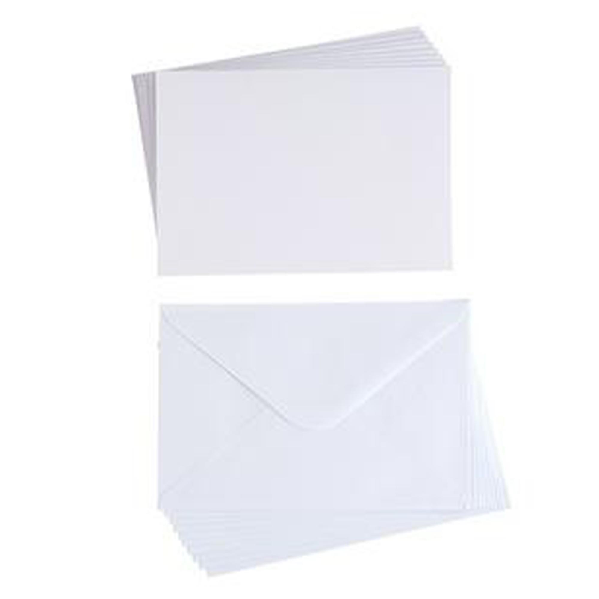 Get Creative Pack of 10 A6 Blank White Cards & Envelopes