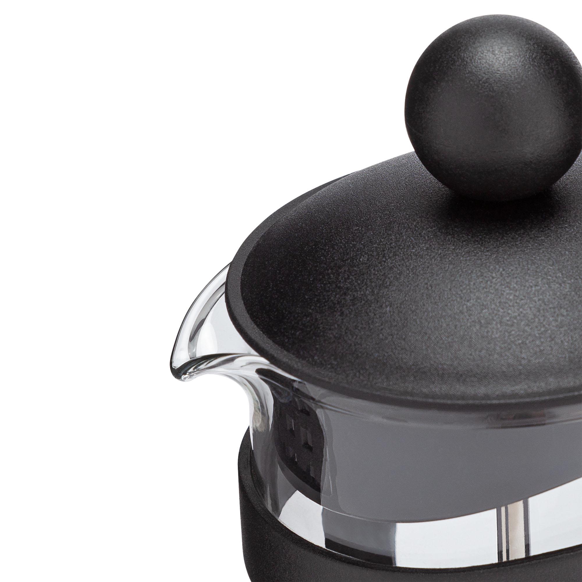Habitat 3 Cup Plastic Cafetiere - Black thumbnail 4