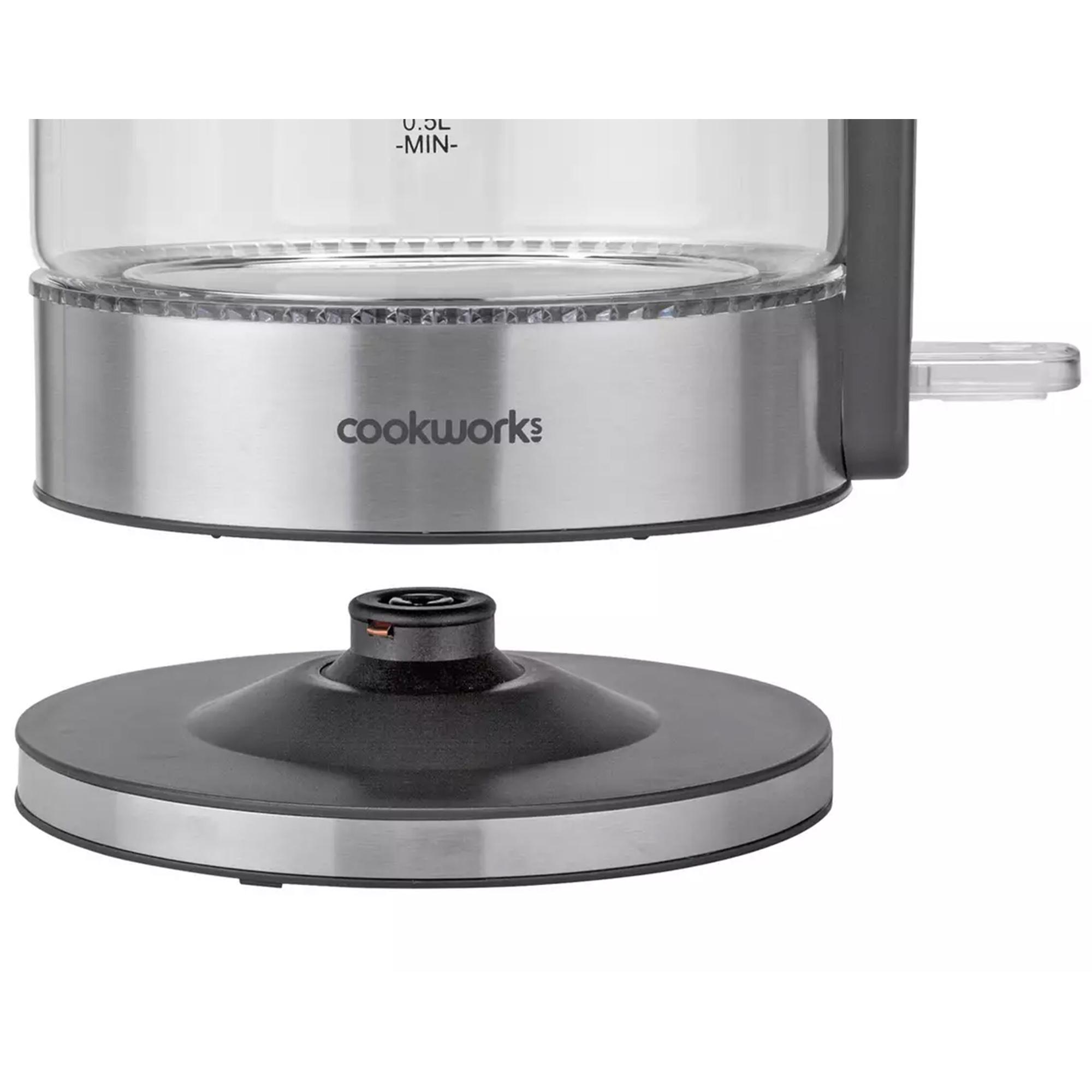 Cookworks Illuminating Kettle - Glass and Stainless Steel thumbnail 4