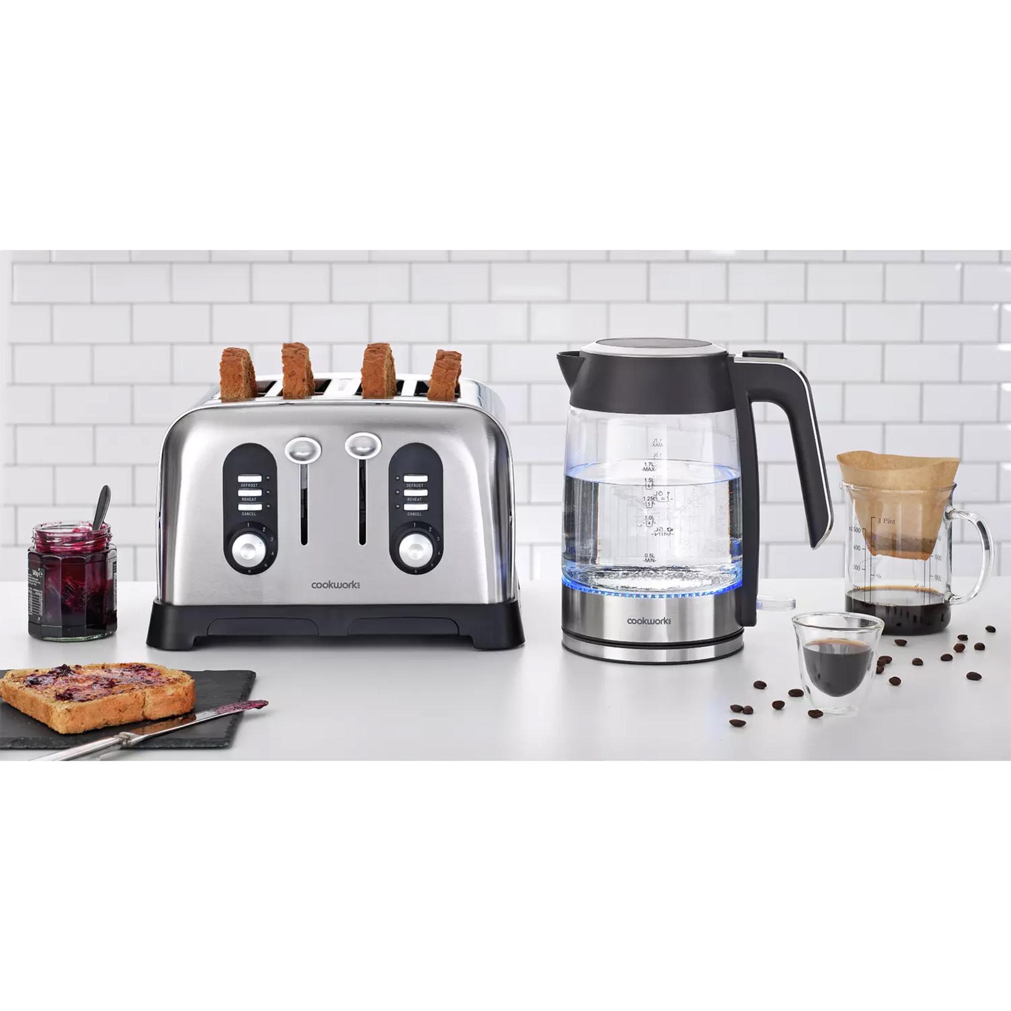 Cookworks Illuminating Kettle - Glass and Stainless Steel thumbnail 5